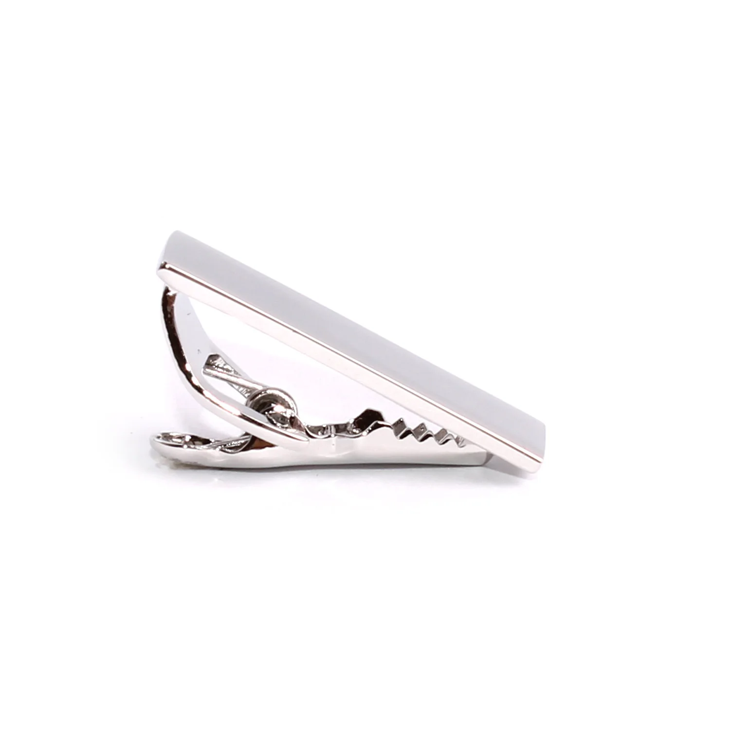 Mini Shining Silver Skinny Tie Bar - Image 2