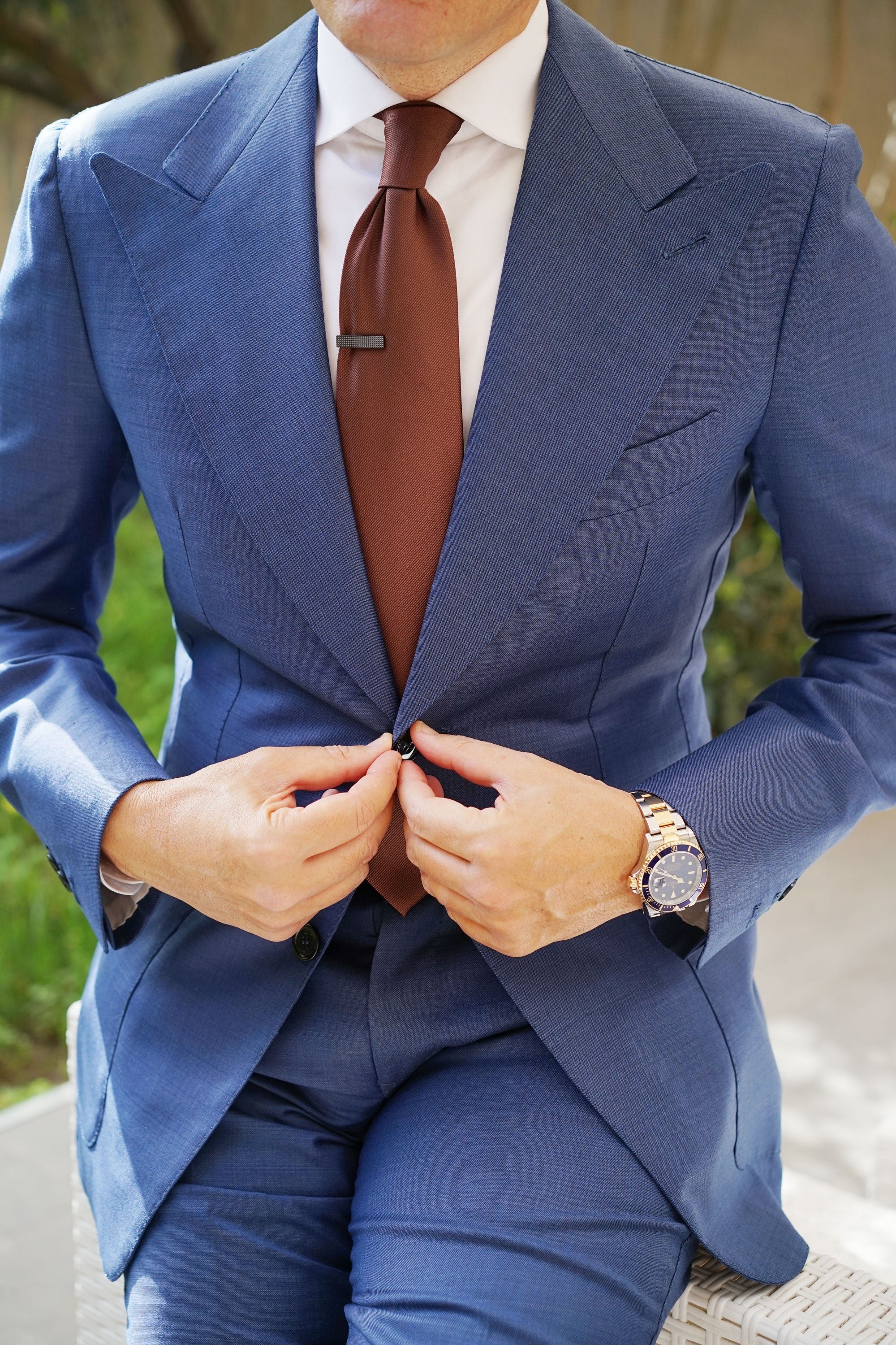Mini Studded Black Skinny Tie Bar - Image 7