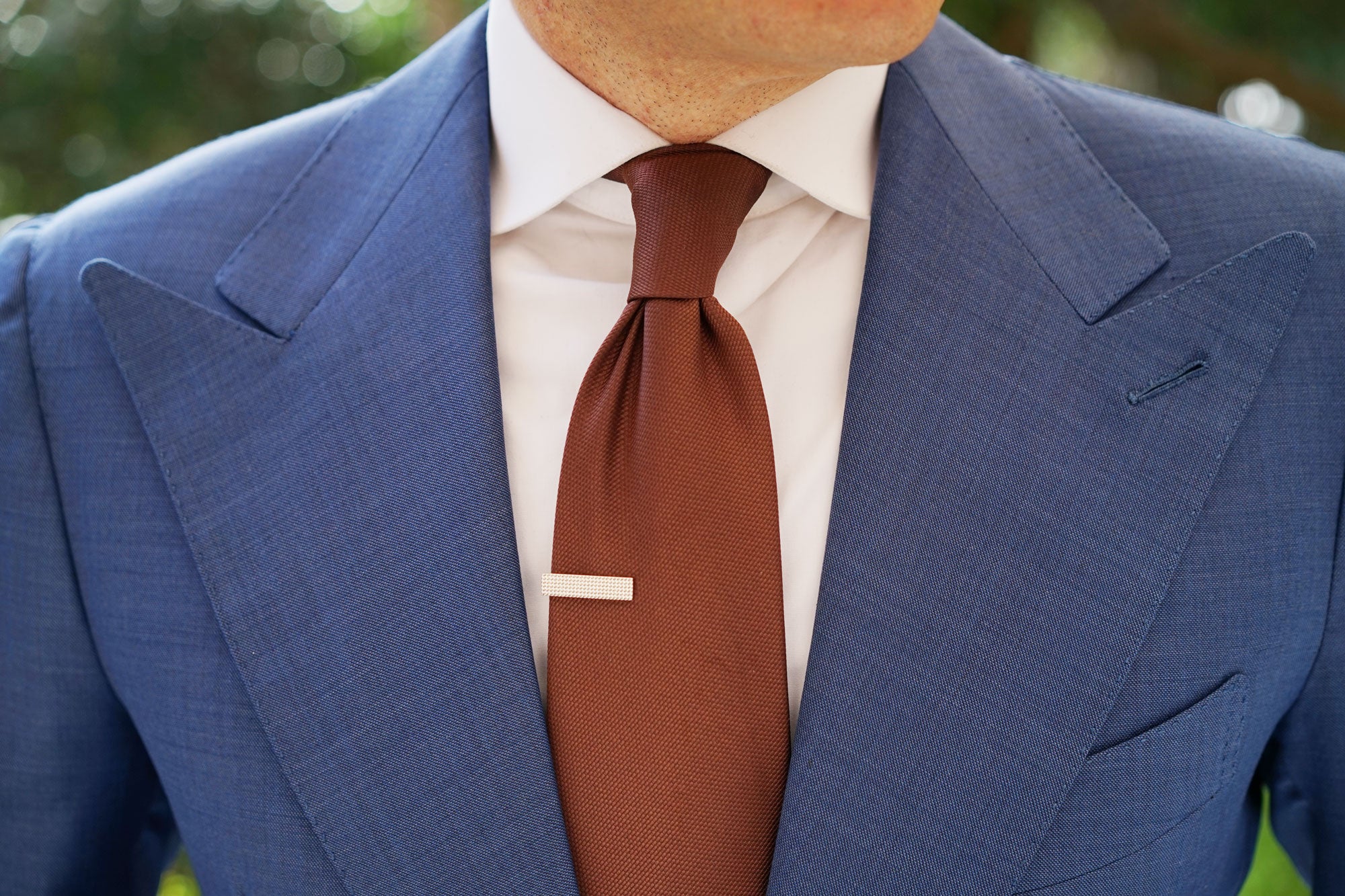 Mini Studded Silver Skinny Tie Bar - Image 9