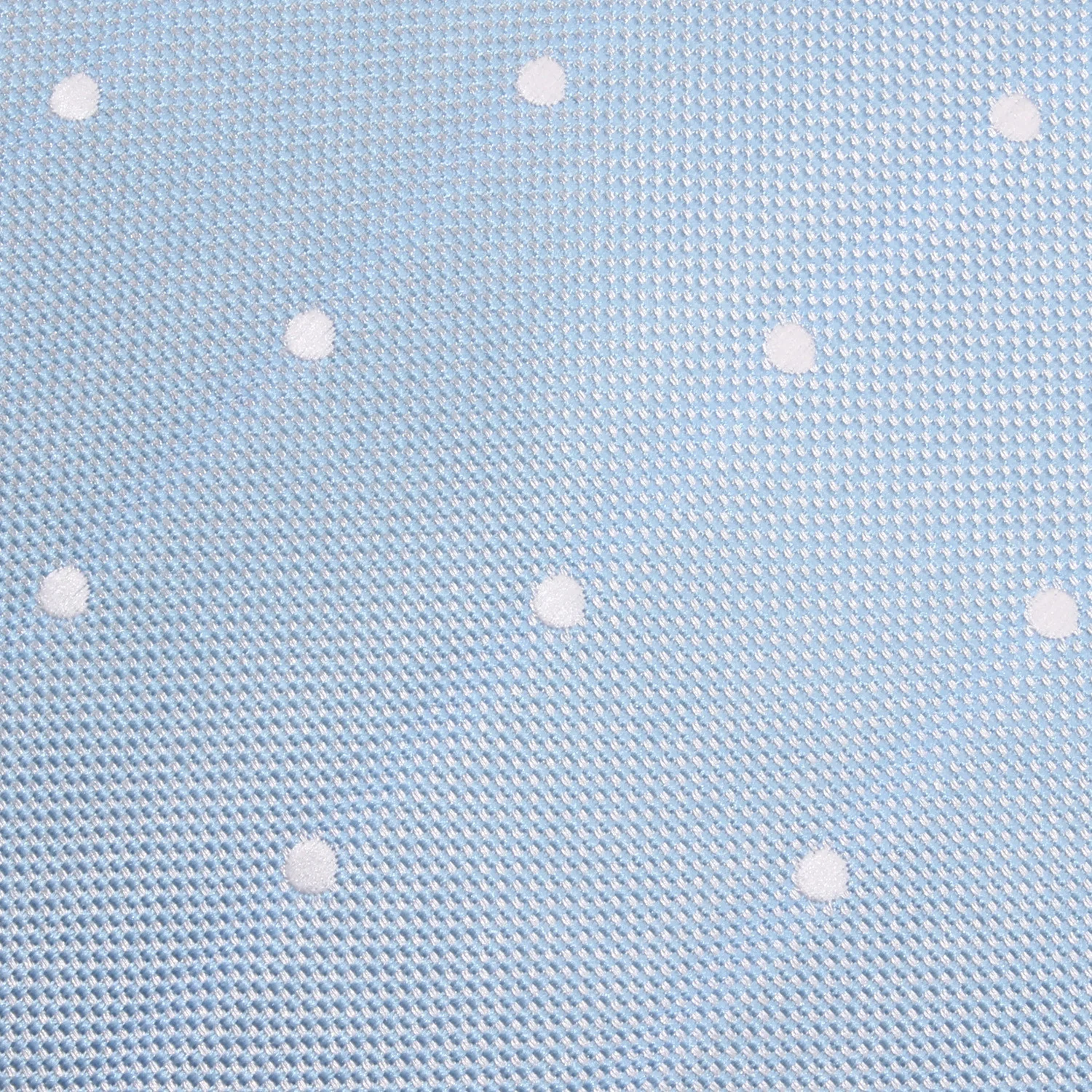 Mint Blue with White Polka Dots Self Tie Bow Tie - Image 3