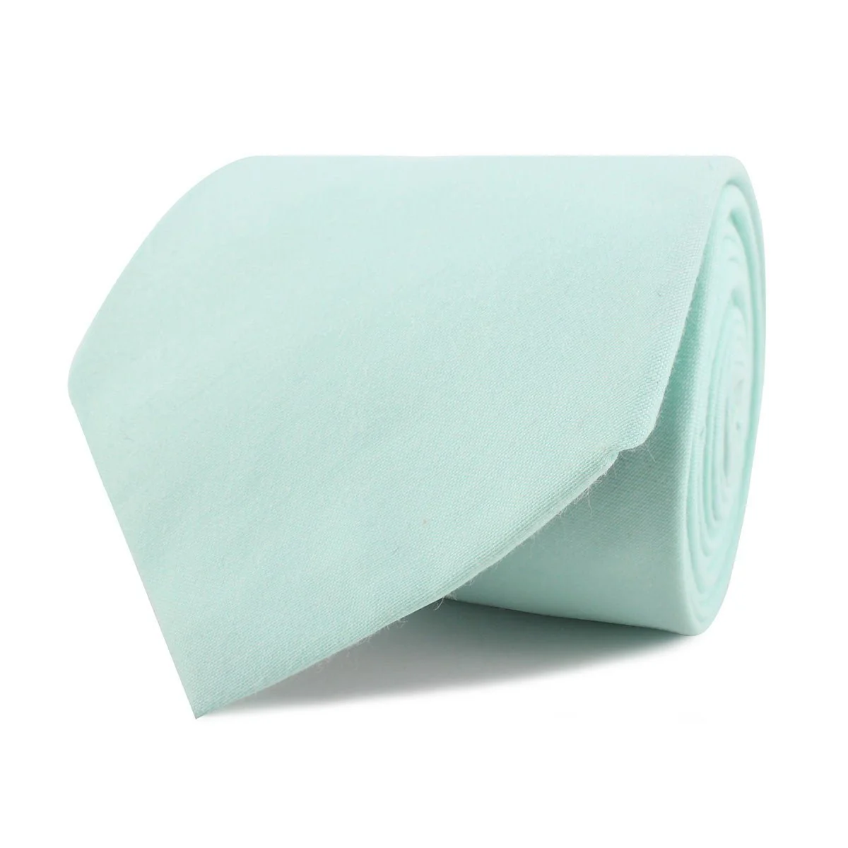 Mint Green Cotton Necktie - Image 2