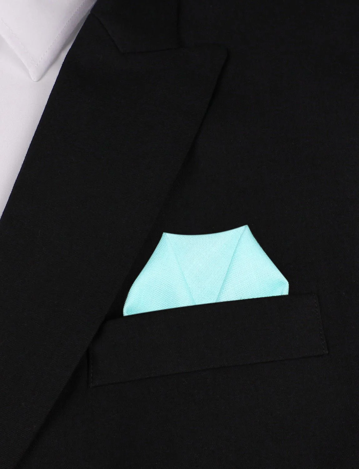 Mint Green Linen Pocket Square - Image 4