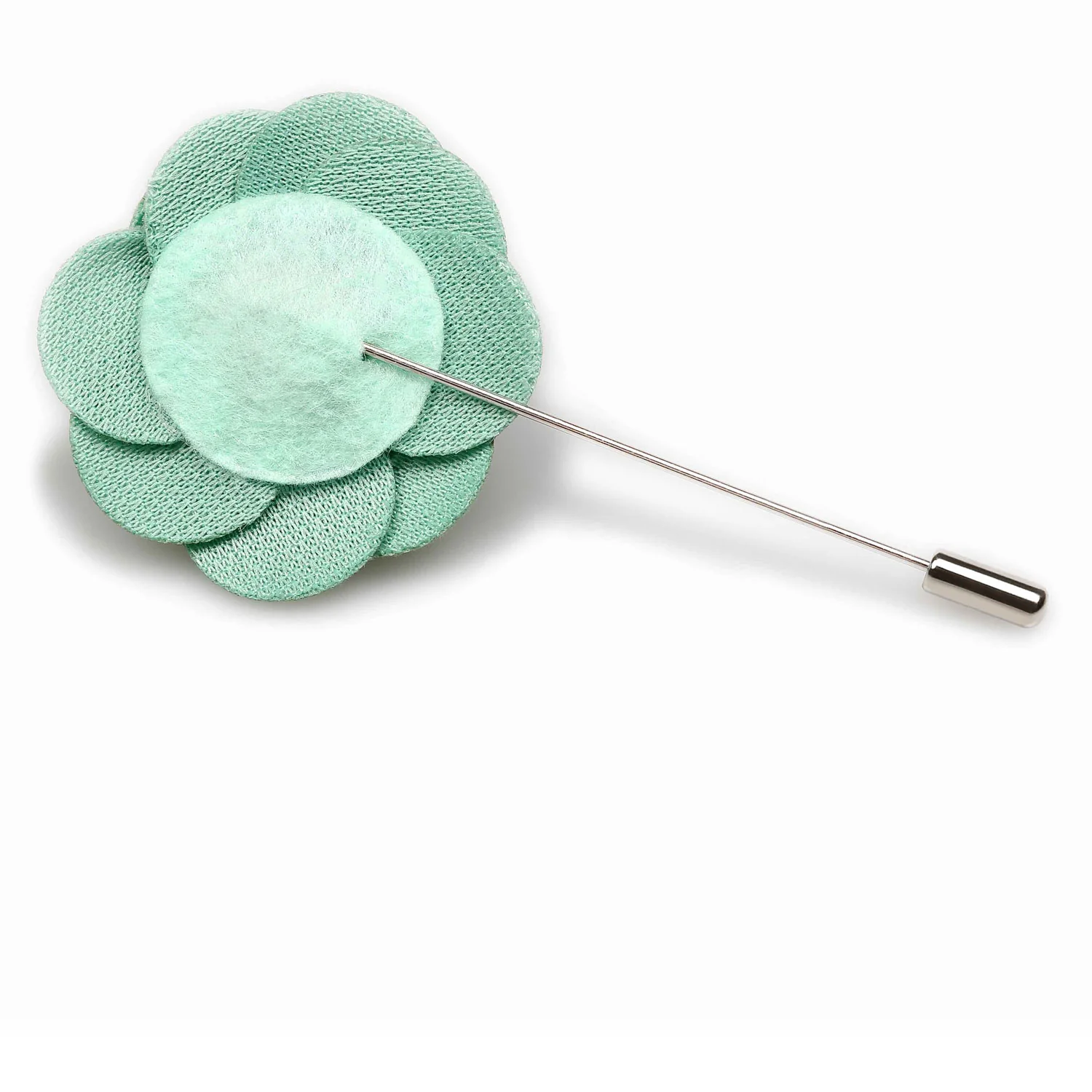 Mint Green Velvet Lapel Flower - Image 2