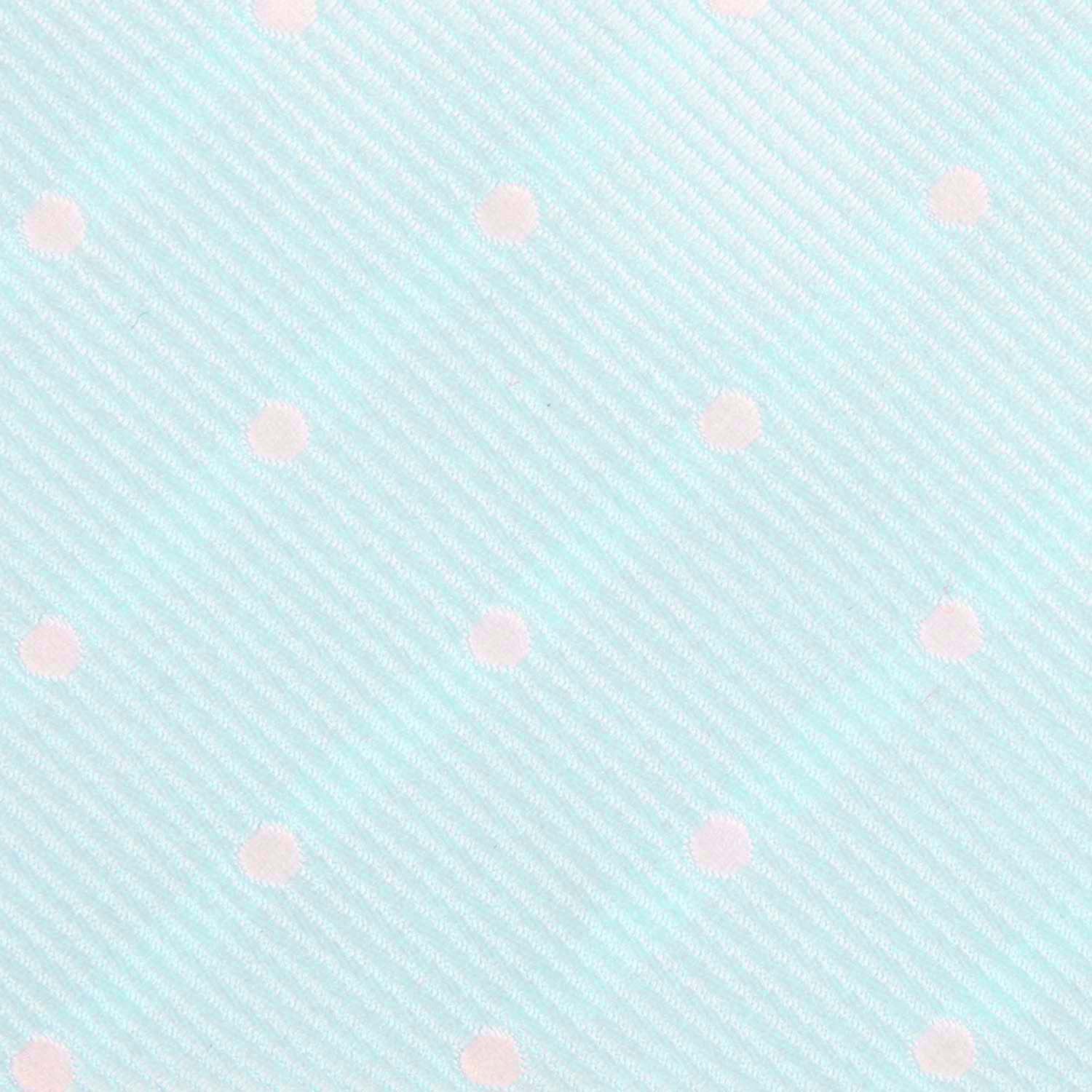 Mint Green with White Polka Dots Kids Bow Tie - Image 2