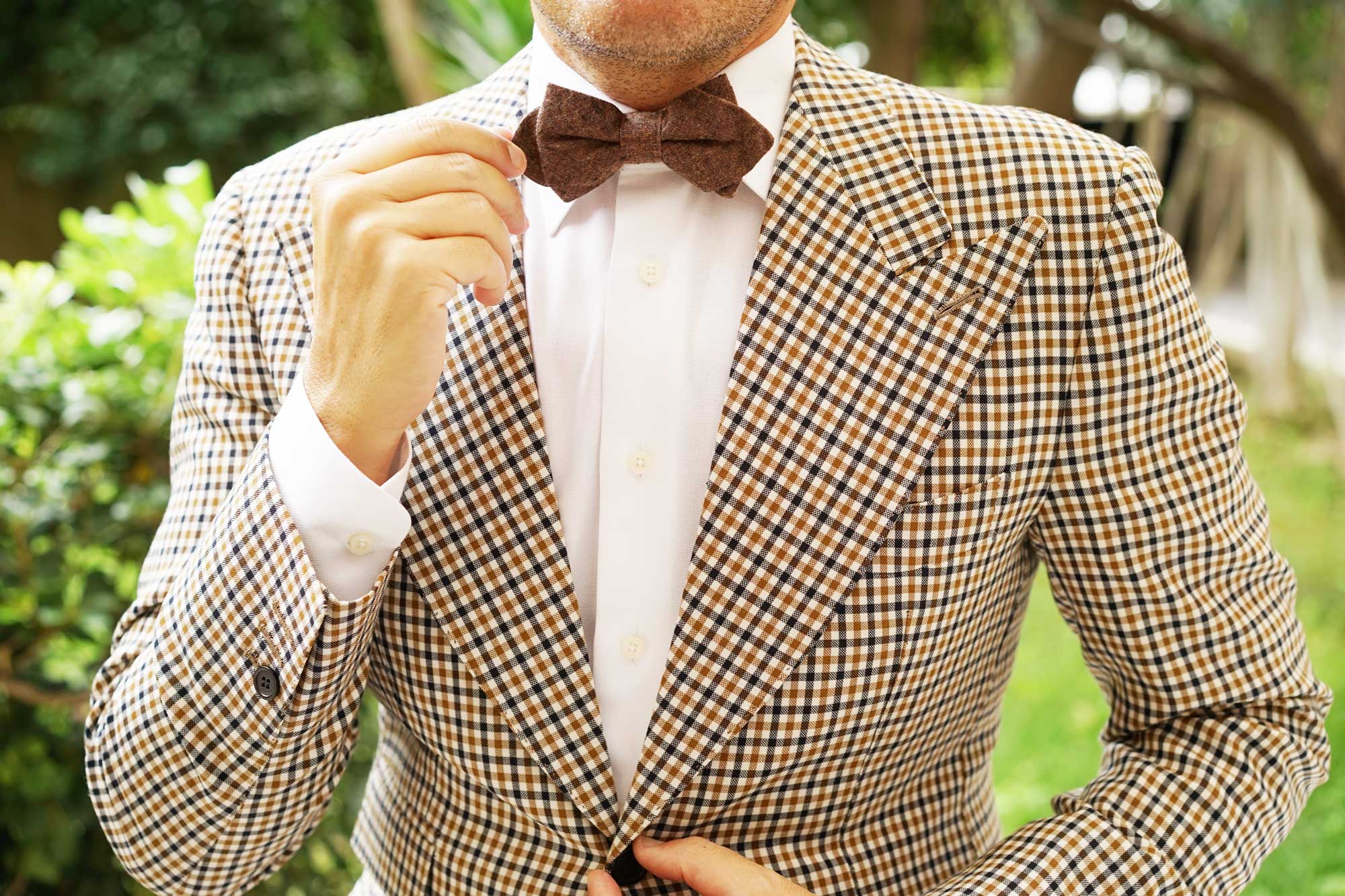 Monaco Brown Diamond Bow Tie - Image 7
