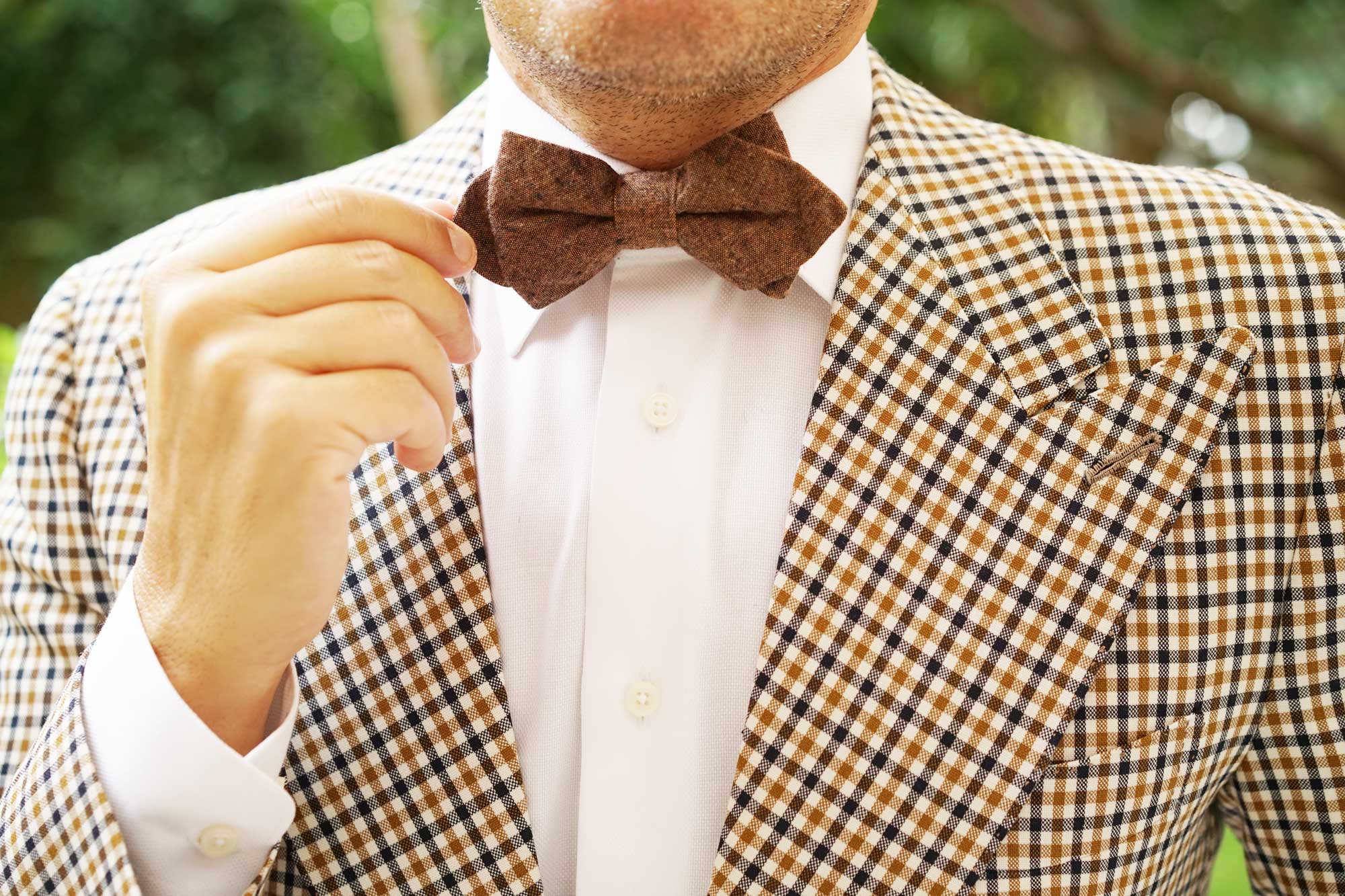 Monaco Brown Diamond Bow Tie - Image 9