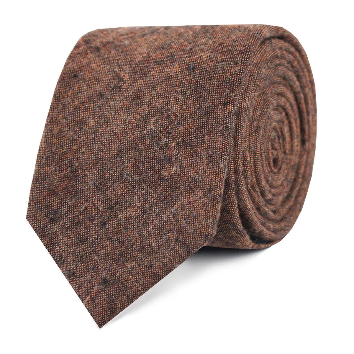 Monaco Brown Skinny Tie - Image 2