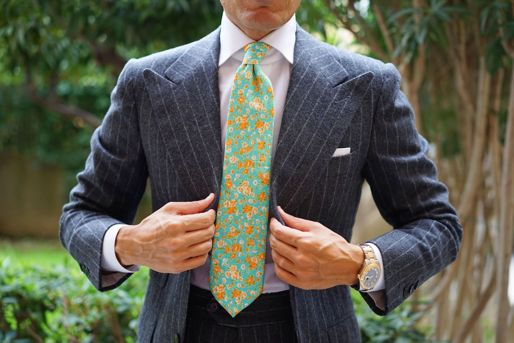 Monaco Floral Necktie - Image 14
