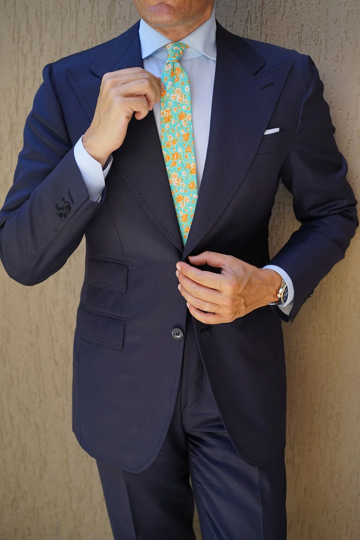 Monaco Floral Skinny Tie - Image 6