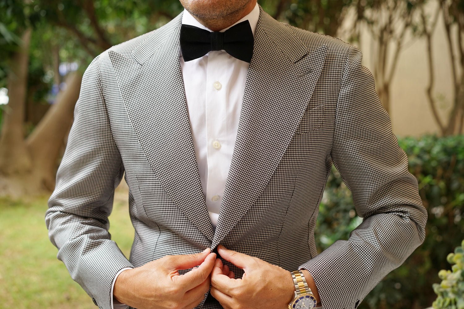 Montego Black Linen Bow Tie - Image 3