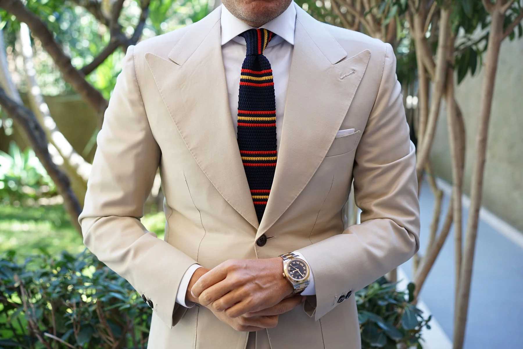 Moroccan Striped Knitted Tie - Image 5
