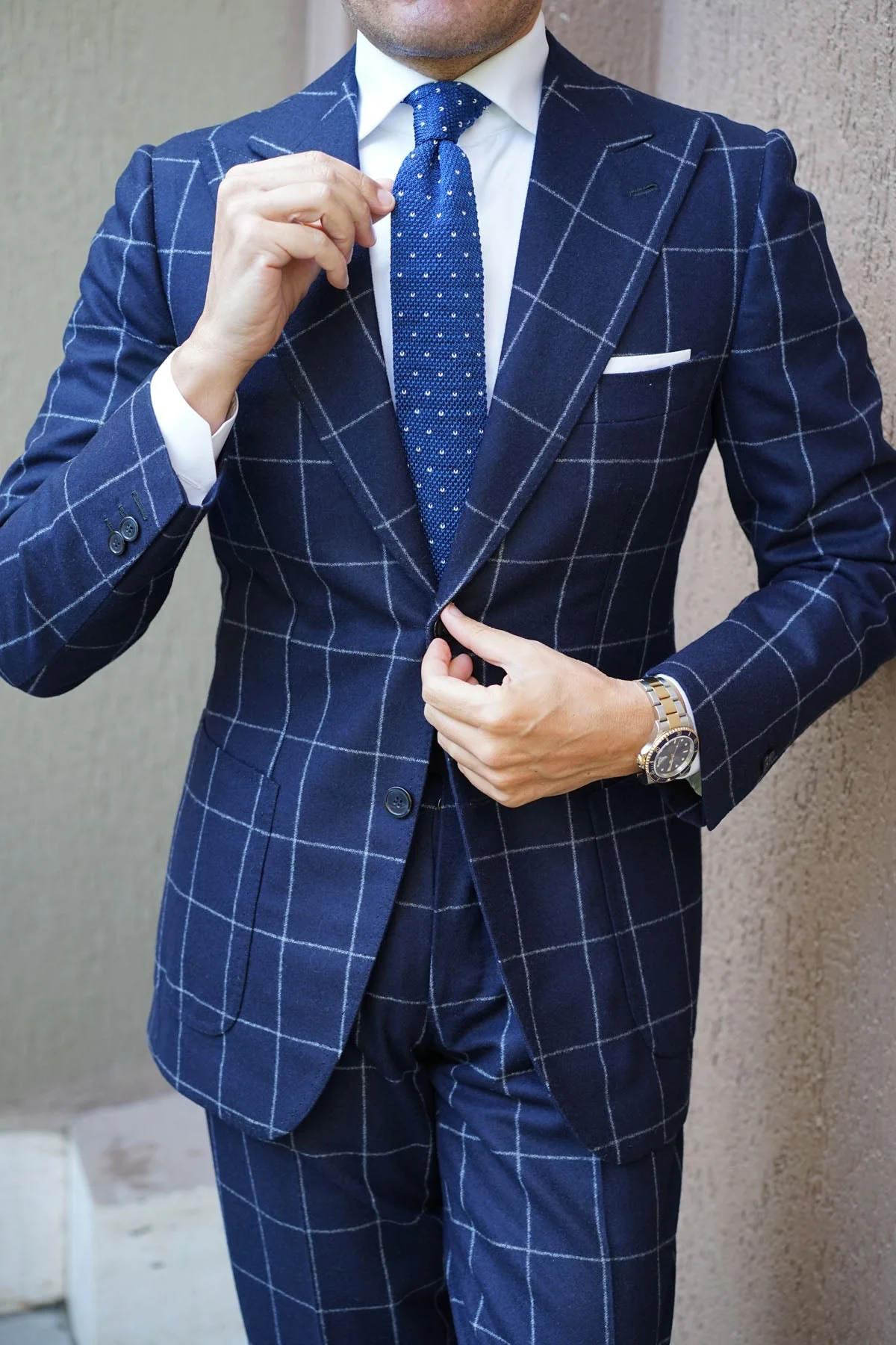 Morricone Blue Knitted Tie - Image 4