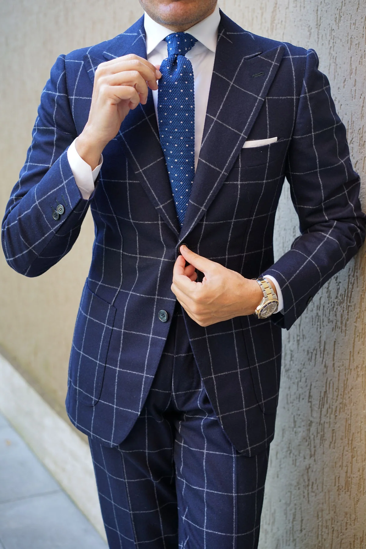 Morricone Blue Knitted Tie - Image 8