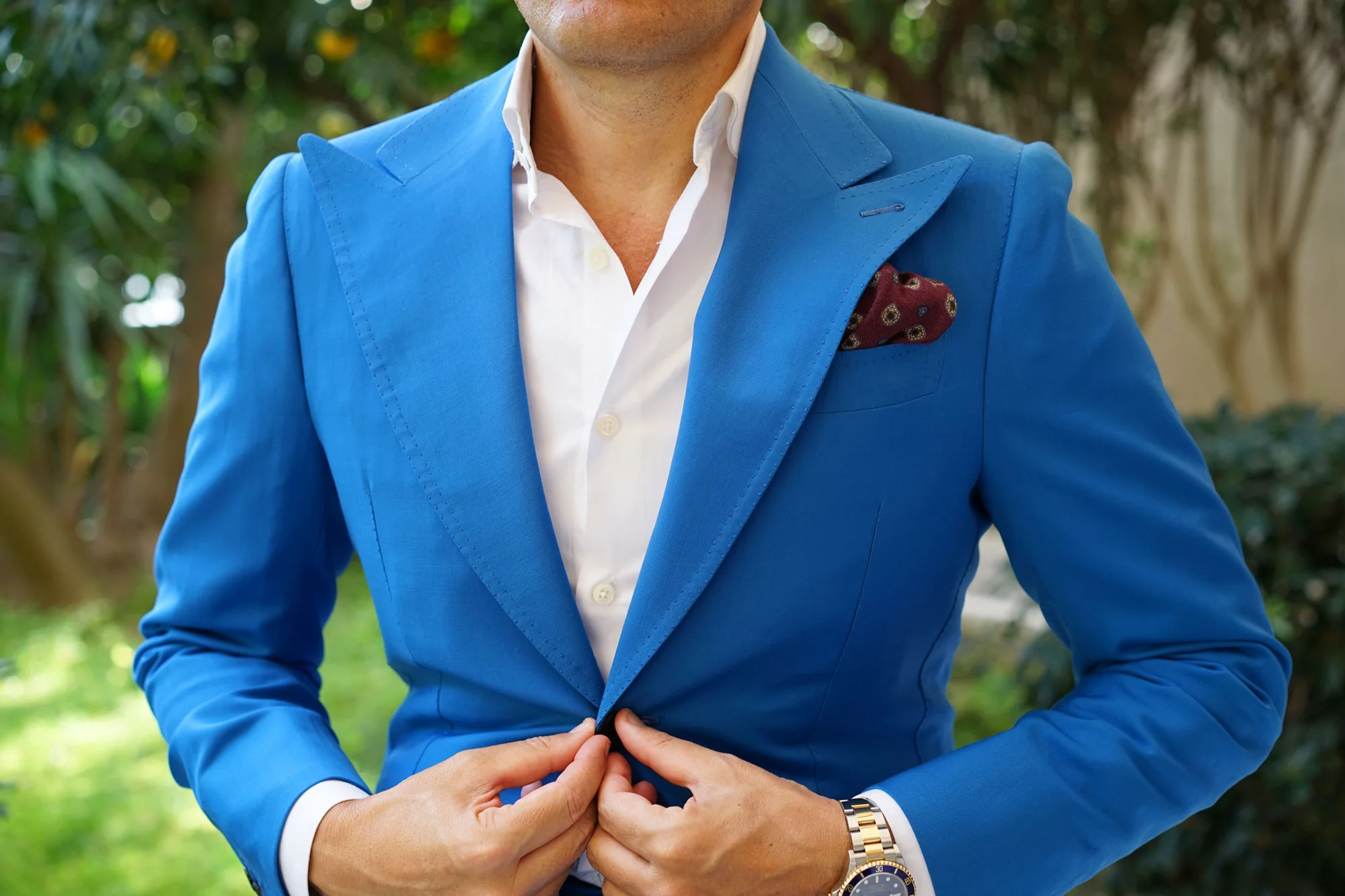 Mr. B Wool Pocket Square - Image 4