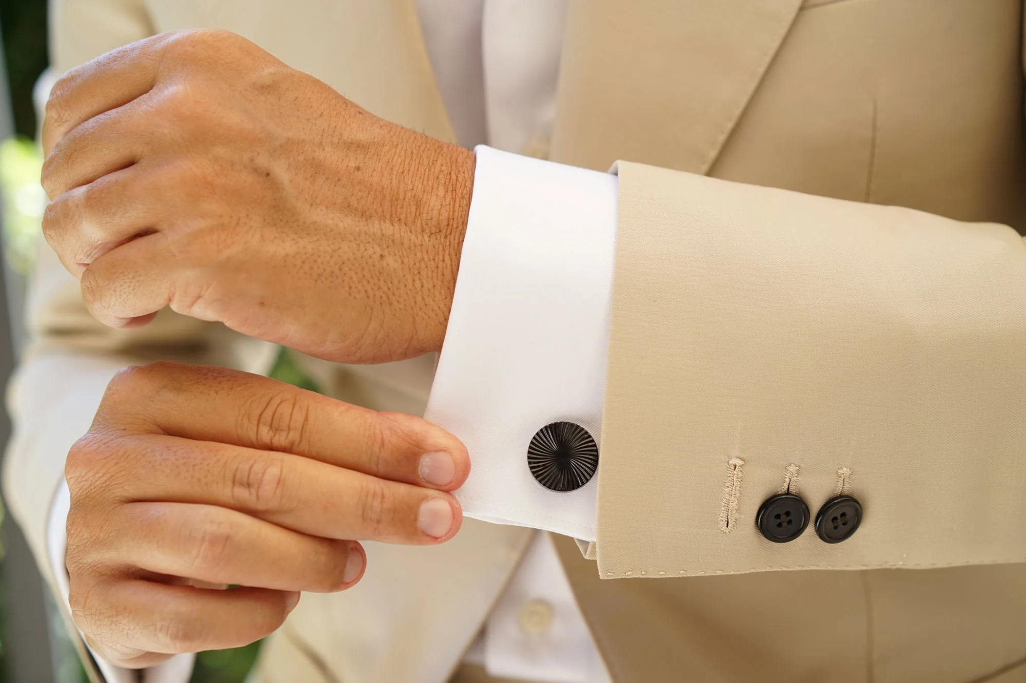 Mr Dent Black Cufflinks - Image 7