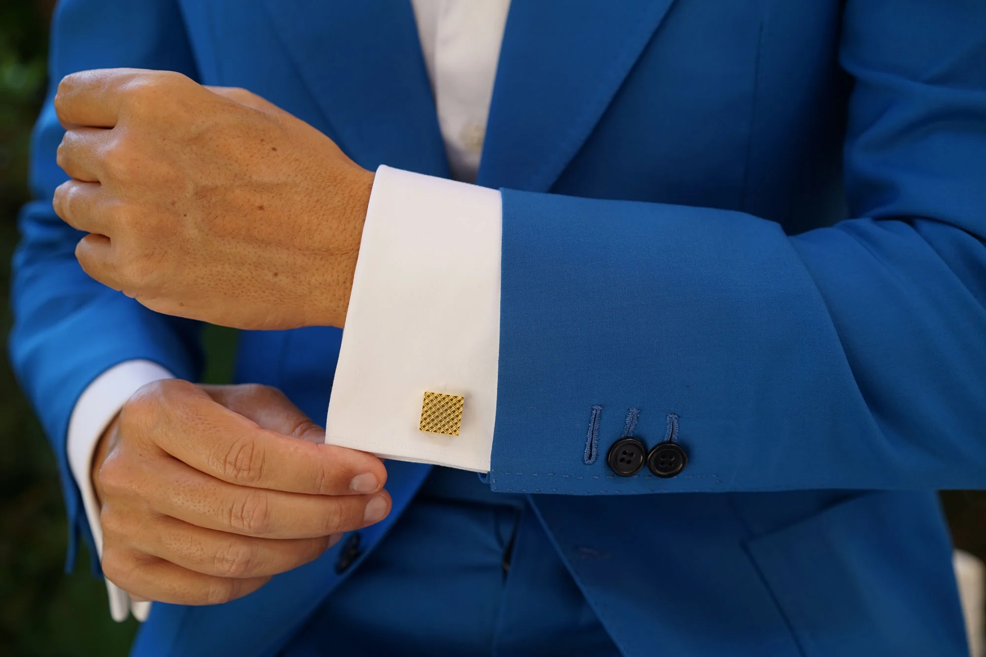 Mr Firth Gold Square Cufflinks - Image 8