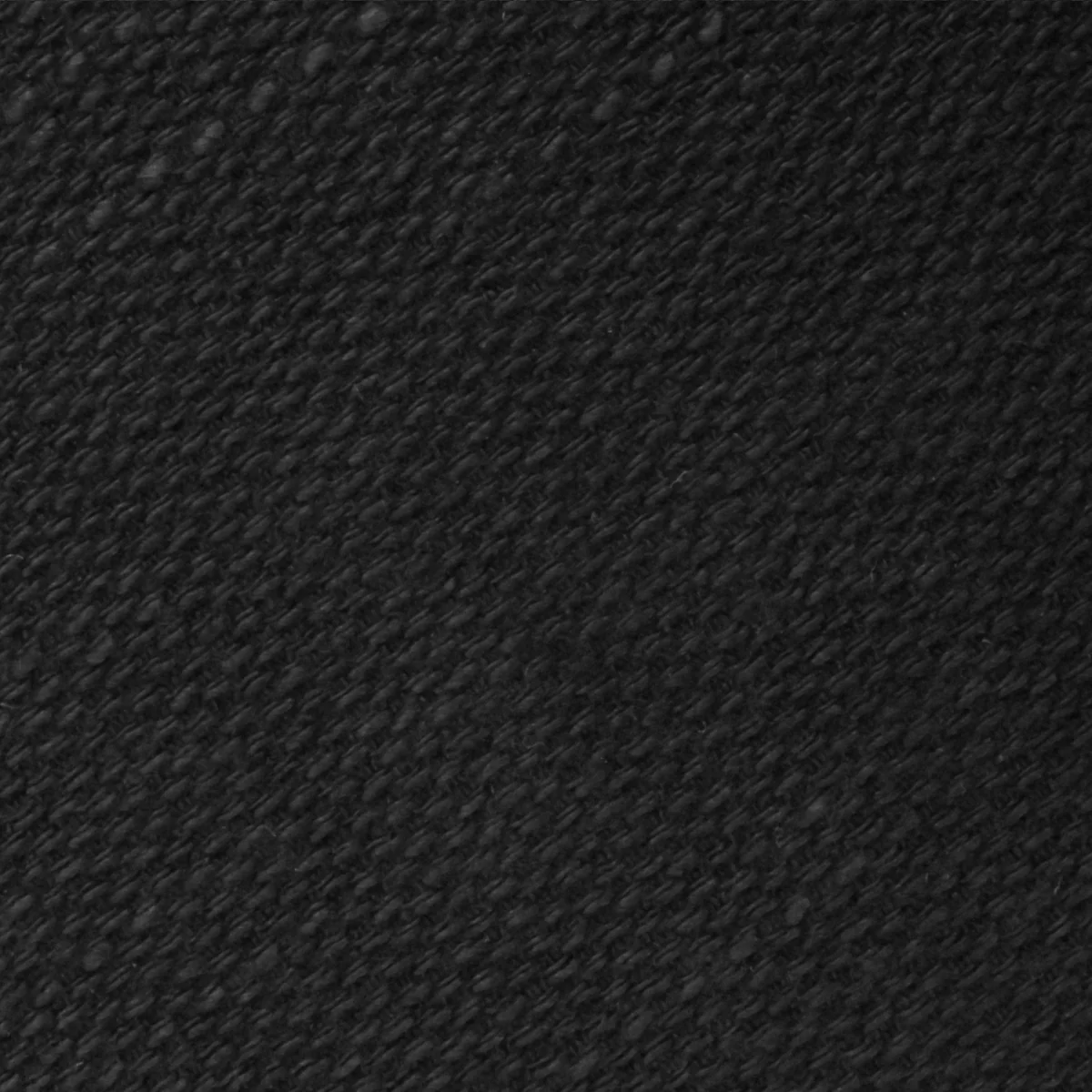 Mr Martin Black Linen Pocket Square - Image 2