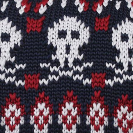 Mr Nixon Skull Knitted Tie - Image 2