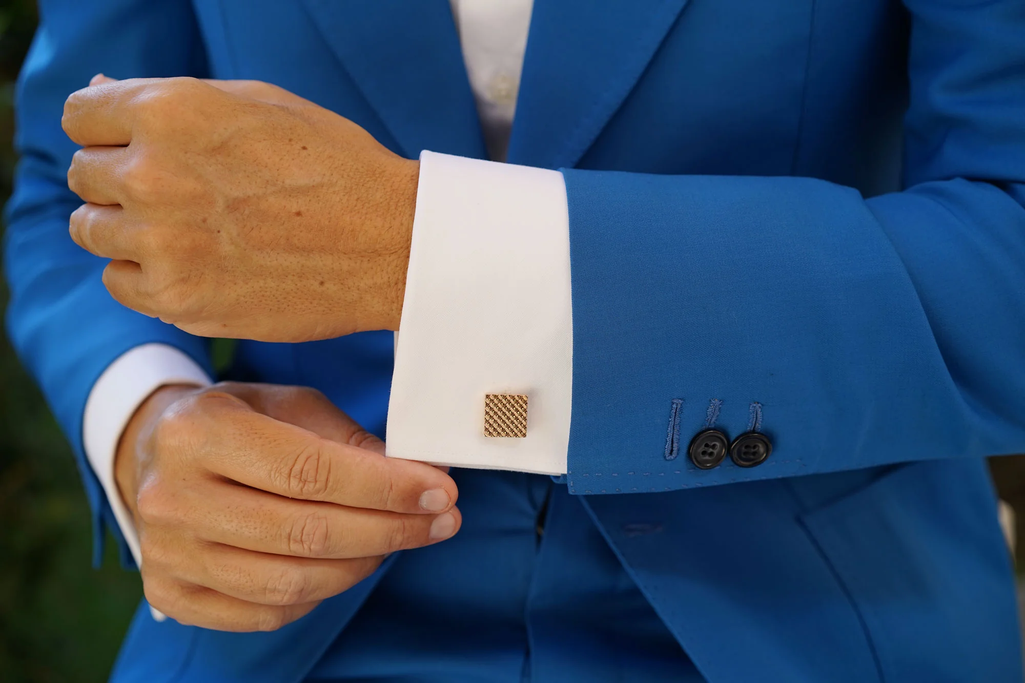 Mr Redmayne Rose Gold Square Cufflinks - Image 8