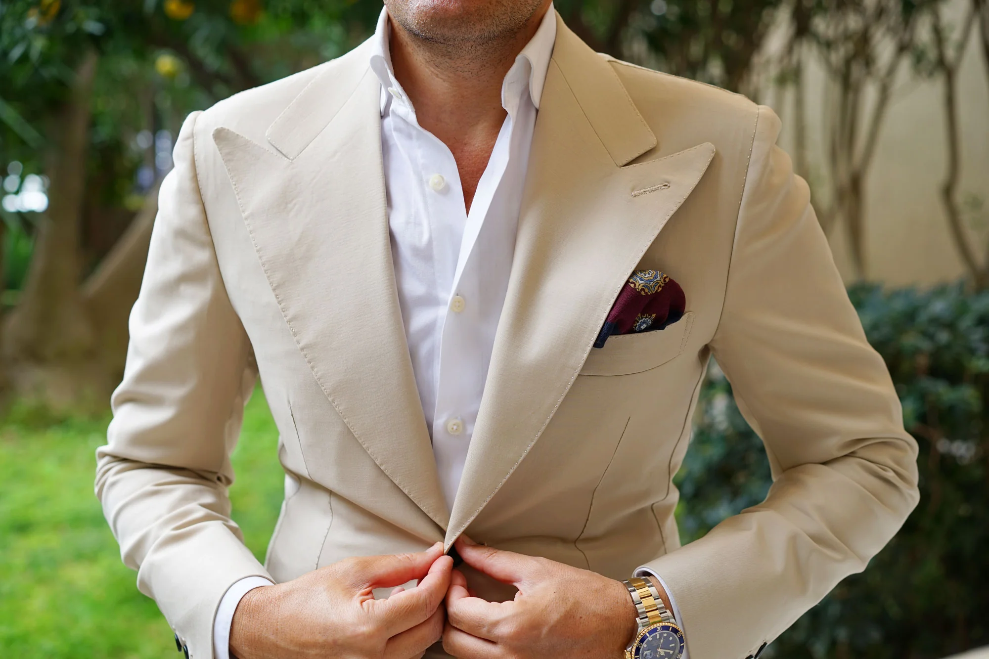 Mr. Tough Guy Burgundy Wool Pocket Square - Image 9