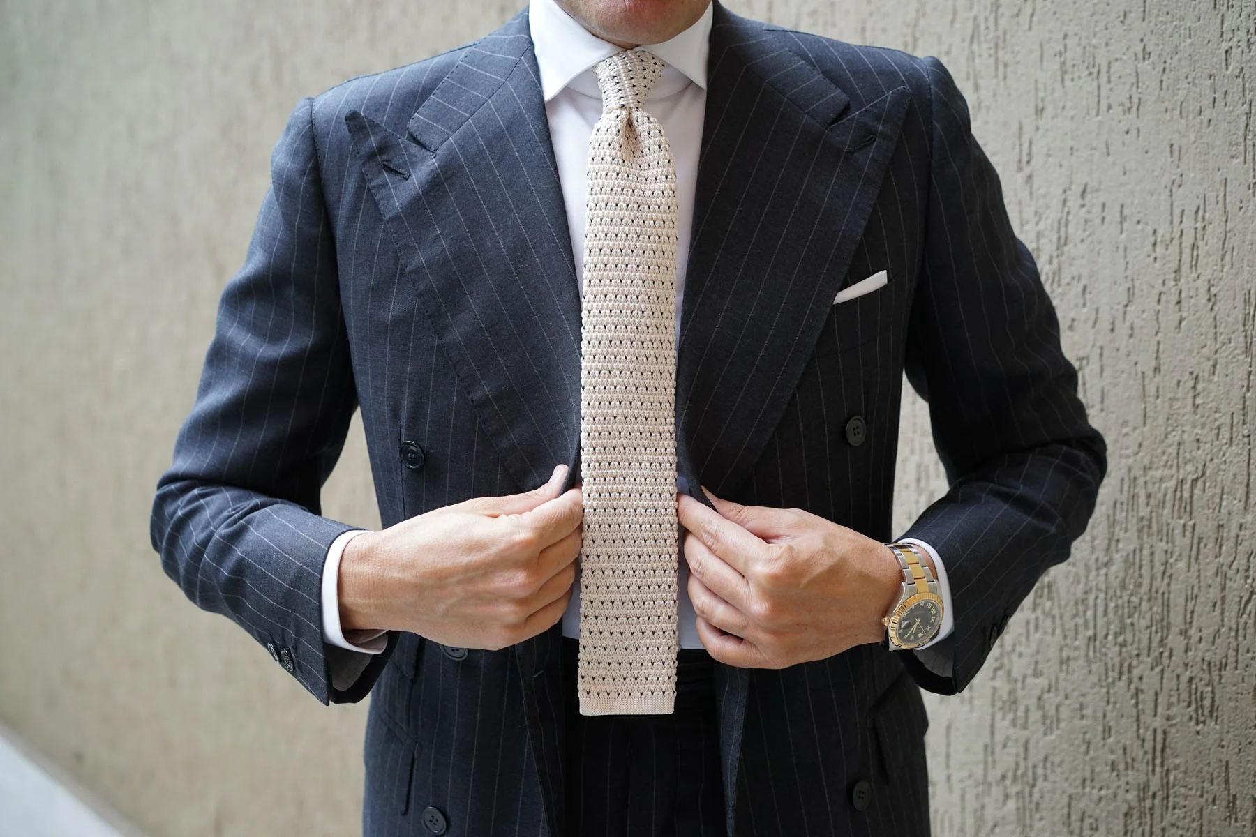 Mr White Knitted Tie - Image 5
