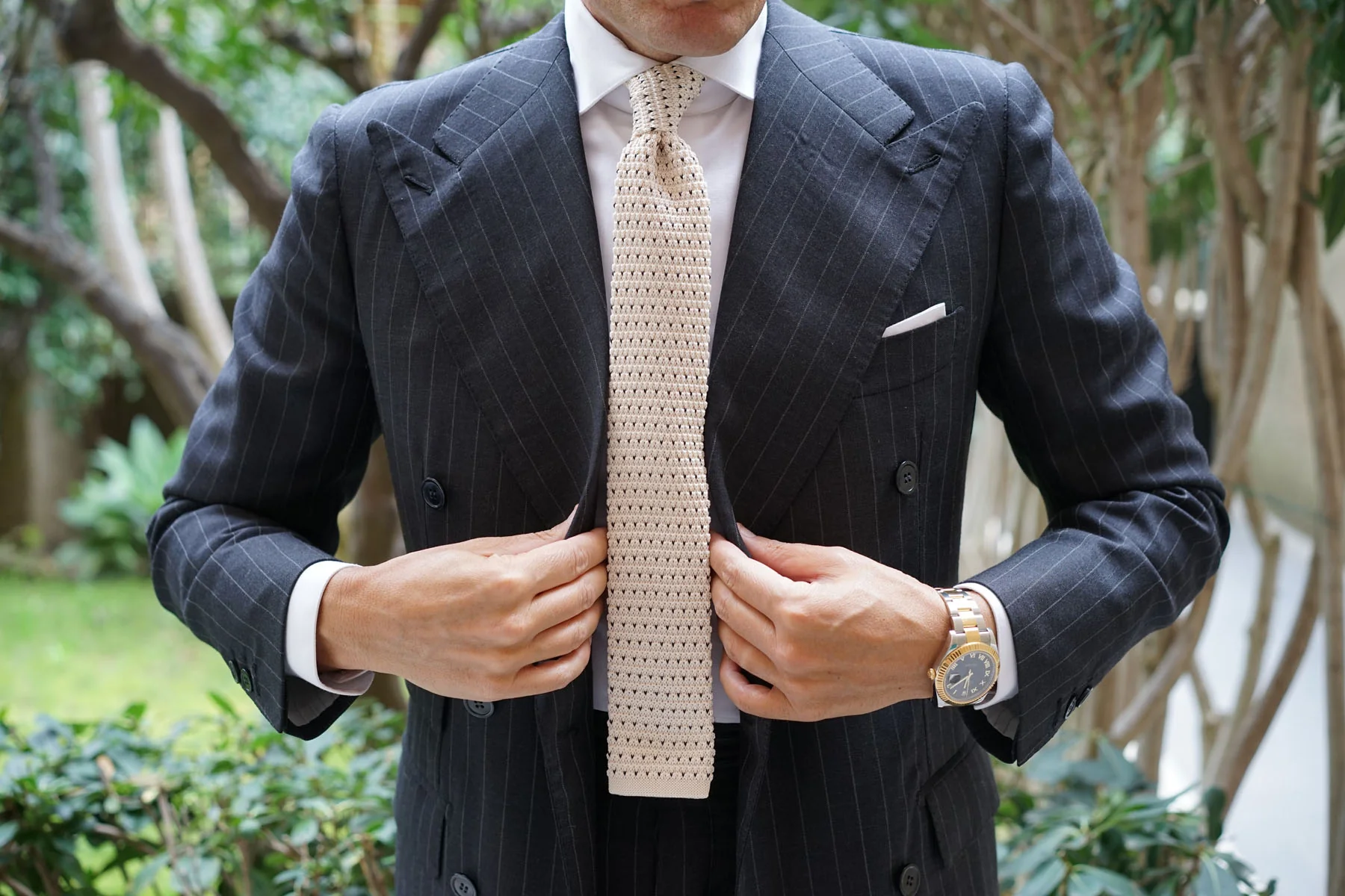 Mr White Knitted Tie - Image 7