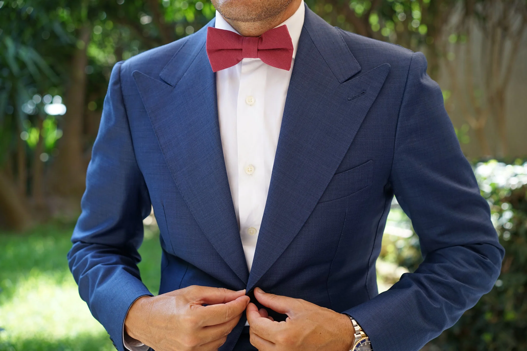 Mulberry Linen Bow Tie - Image 7