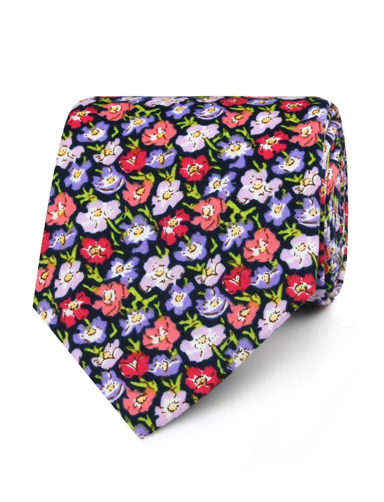 Murcia Purple Floral Necktie - Image 2