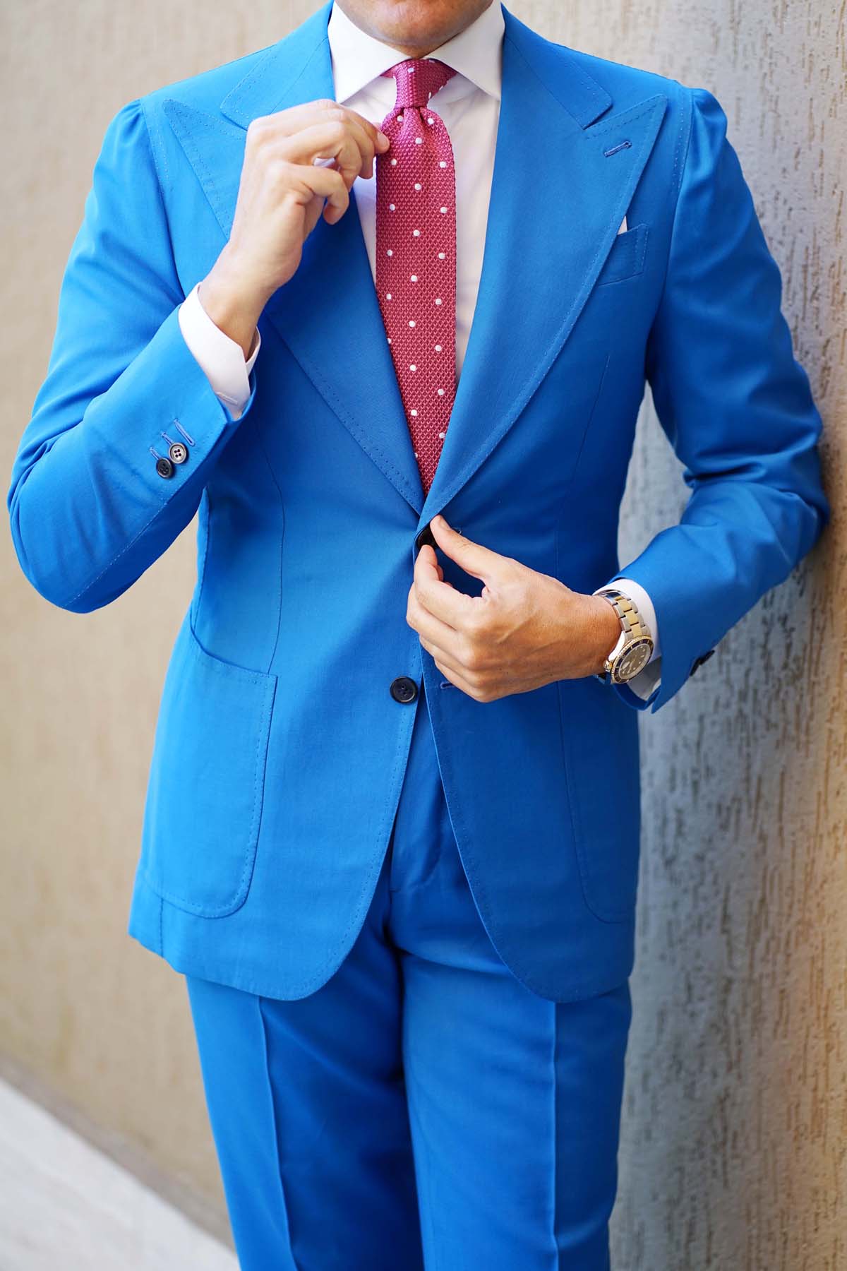 Musk Pink Knitted Tie - Image 10