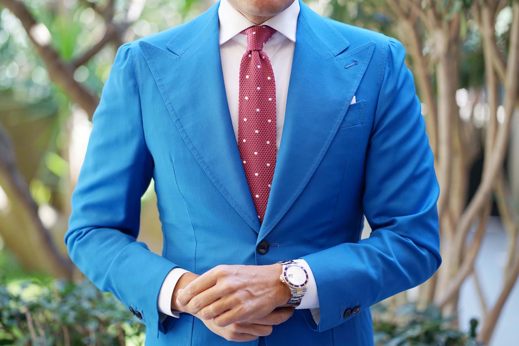 Musk Pink Knitted Tie - Image 3