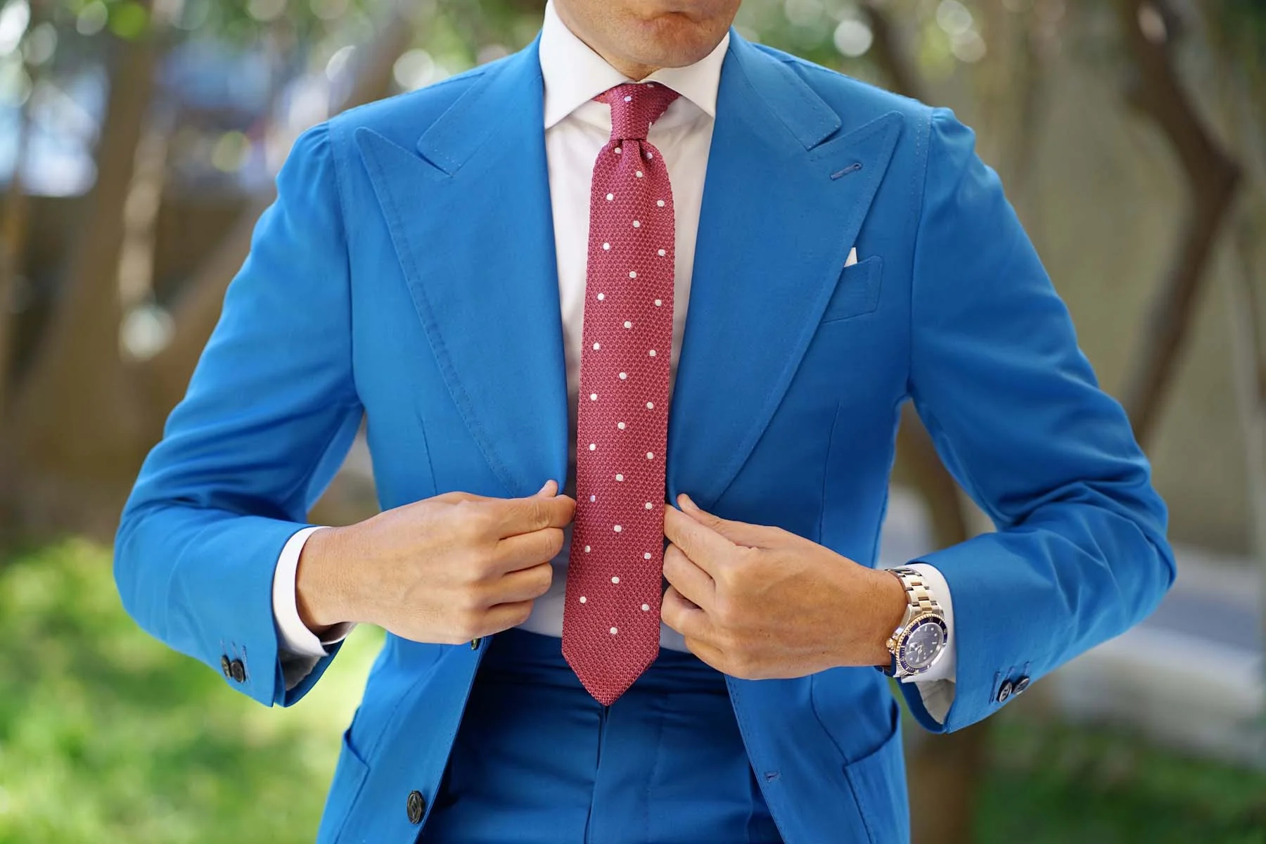 Musk Pink Knitted Tie - Image 7