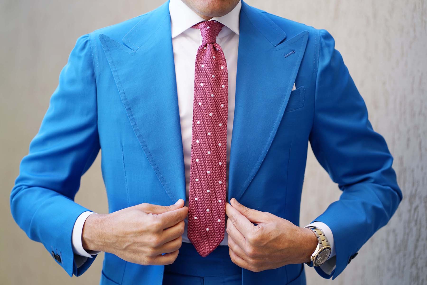 Musk Pink Knitted Tie - Image 8