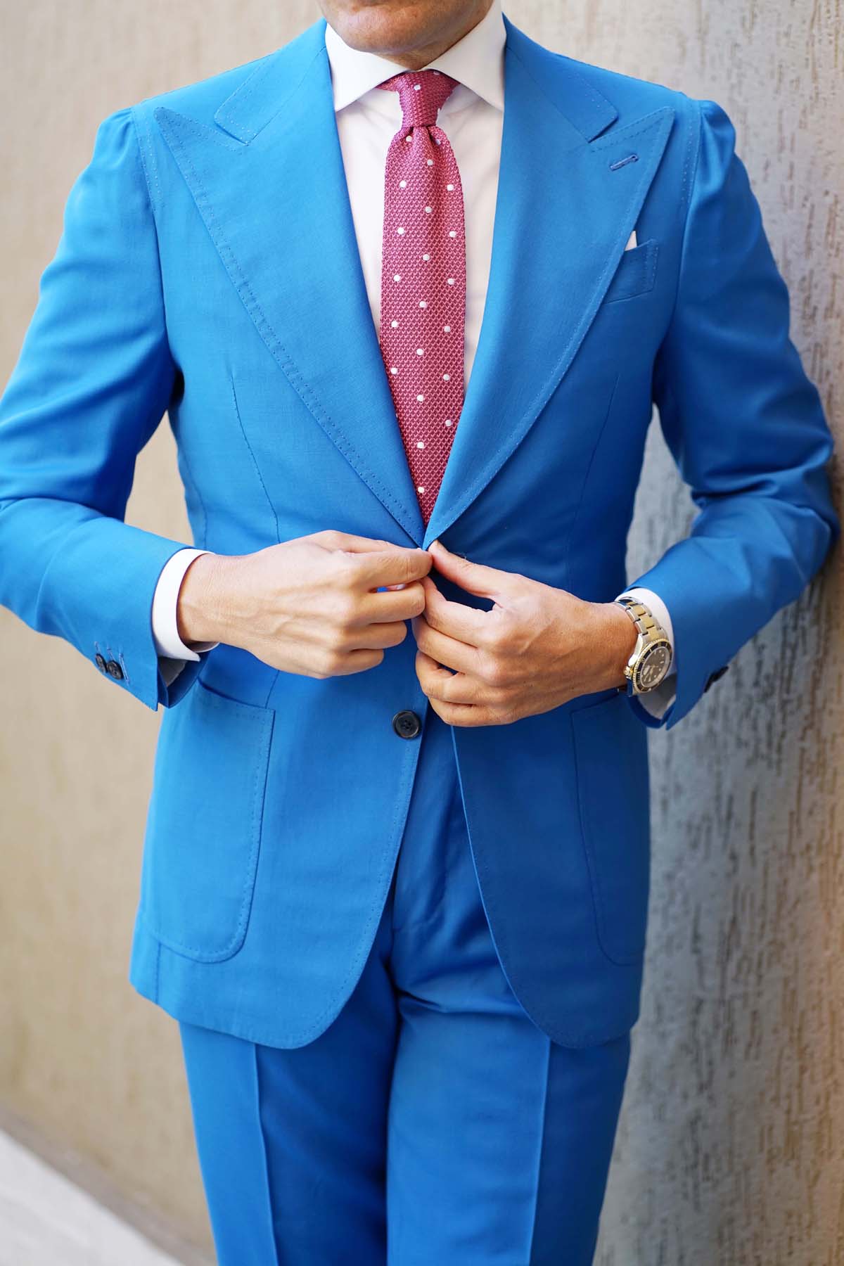 Musk Pink Knitted Tie - Image 9