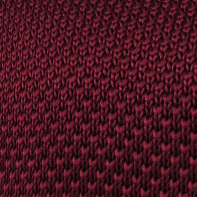 Nador Burgundy Knitted Tie - Image 2