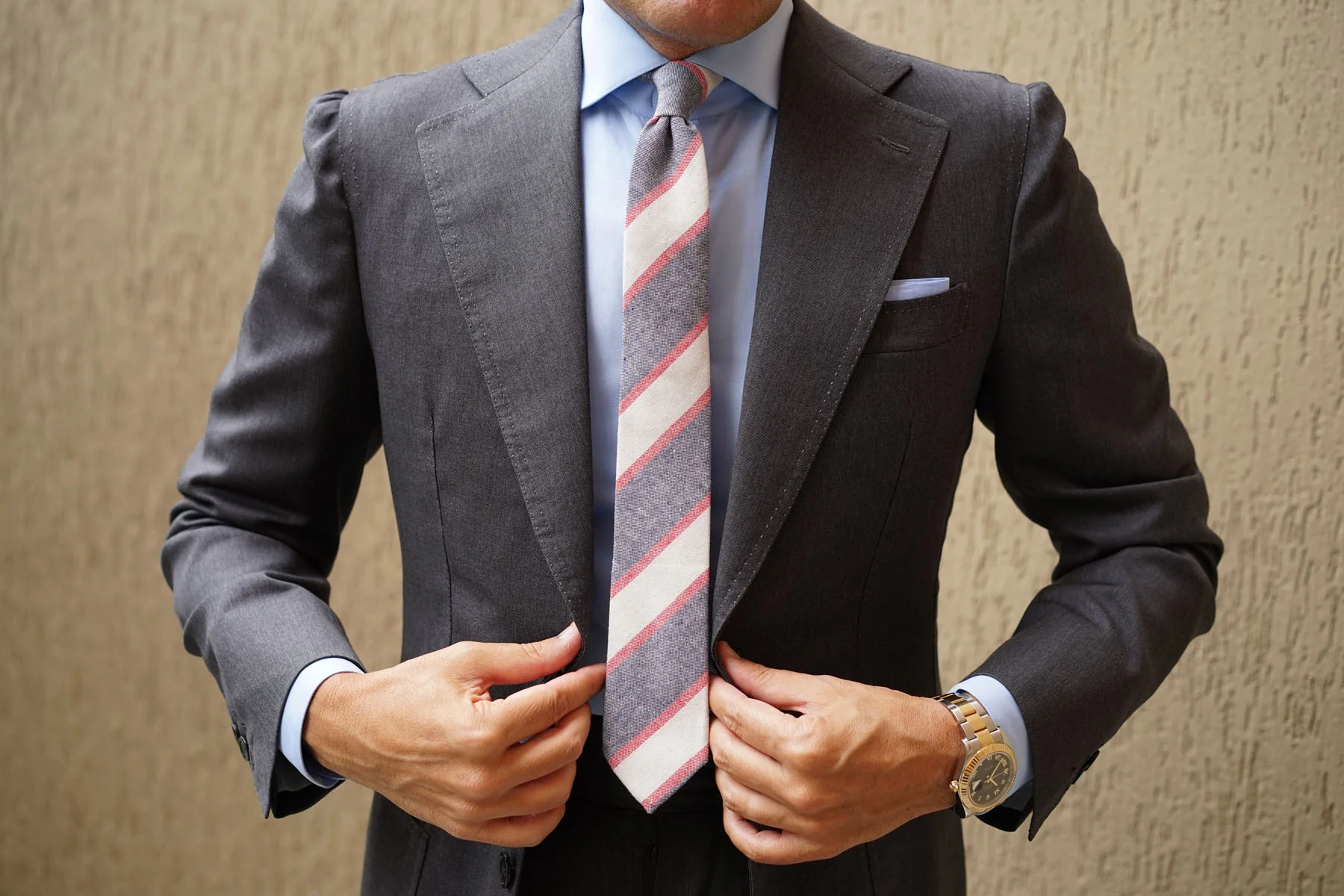 Napoleon Inferno Linen Skinny Tie - Image 6