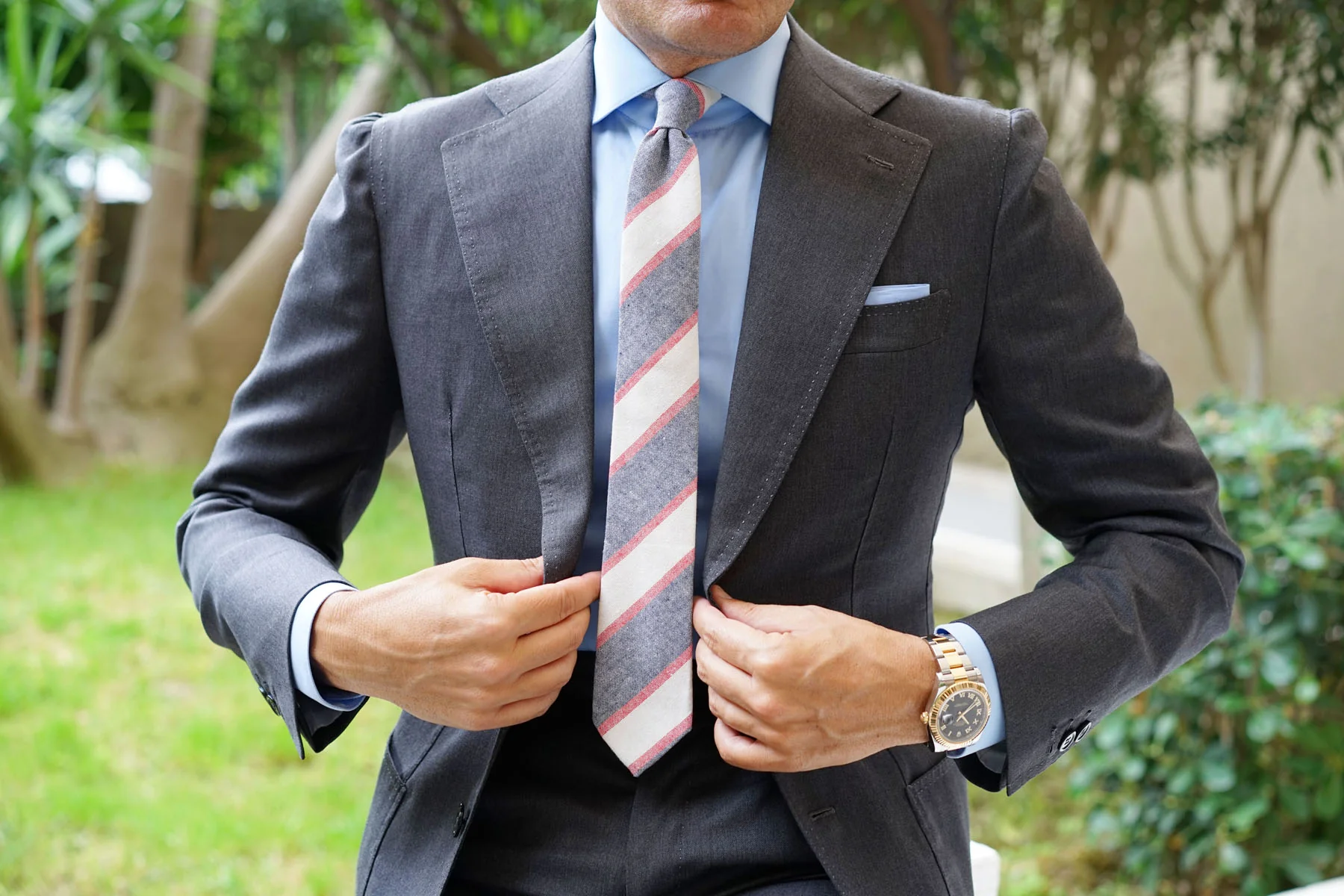 Napoleon Inferno Linen Skinny Tie - Image 9