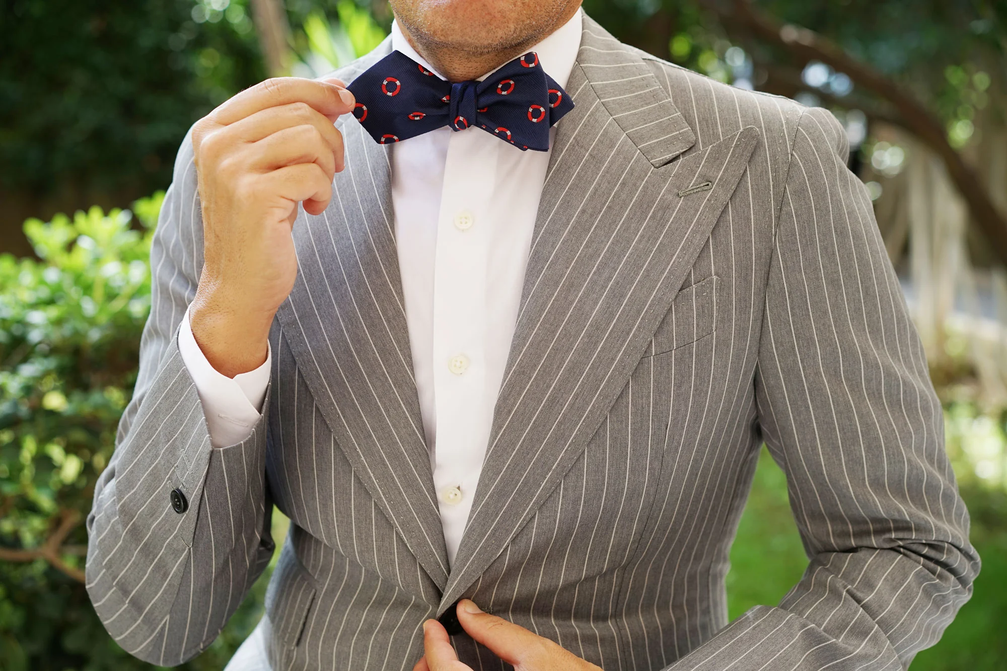 Nautical Float Diamond Self Bow Tie - Image 9