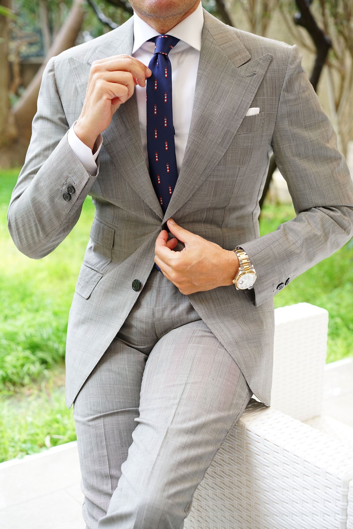 Nautical Lighthouse Skinny Tie - Image 5