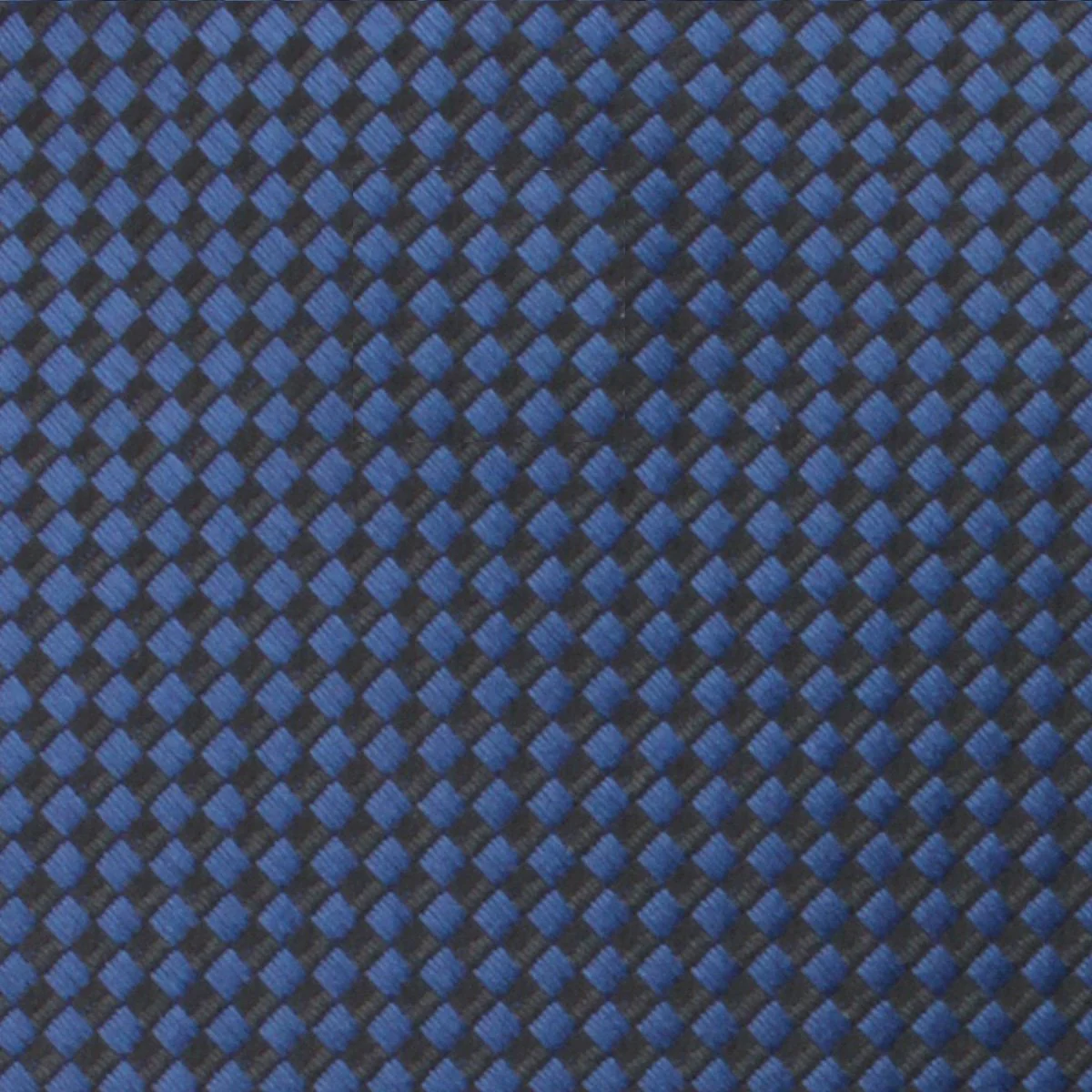 Navy Blue Basket Weave Checkered Bow Tie - Image 2
