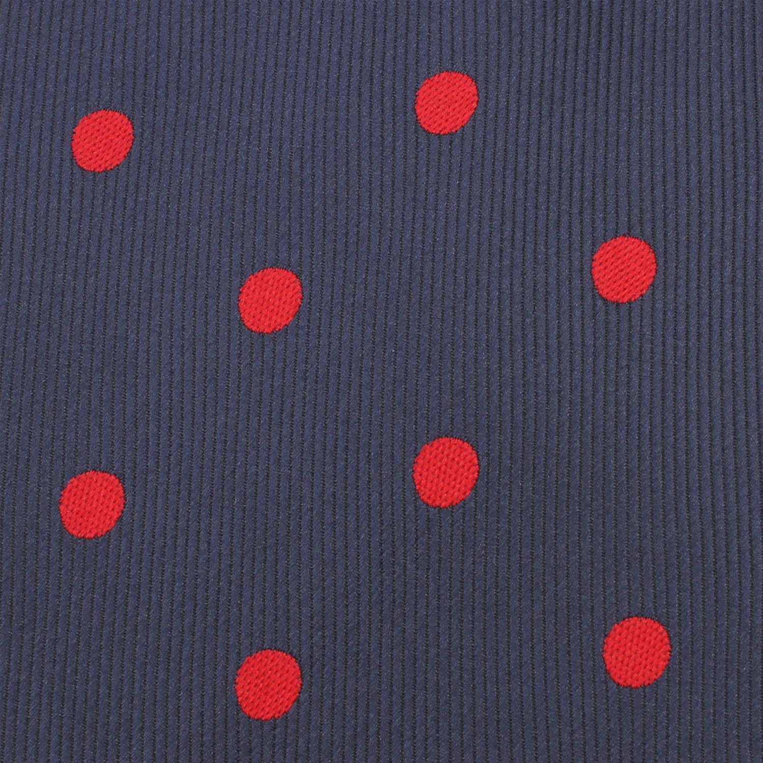 Navy Blue Bow Tie Untied with Red Polka Dots - Image 3
