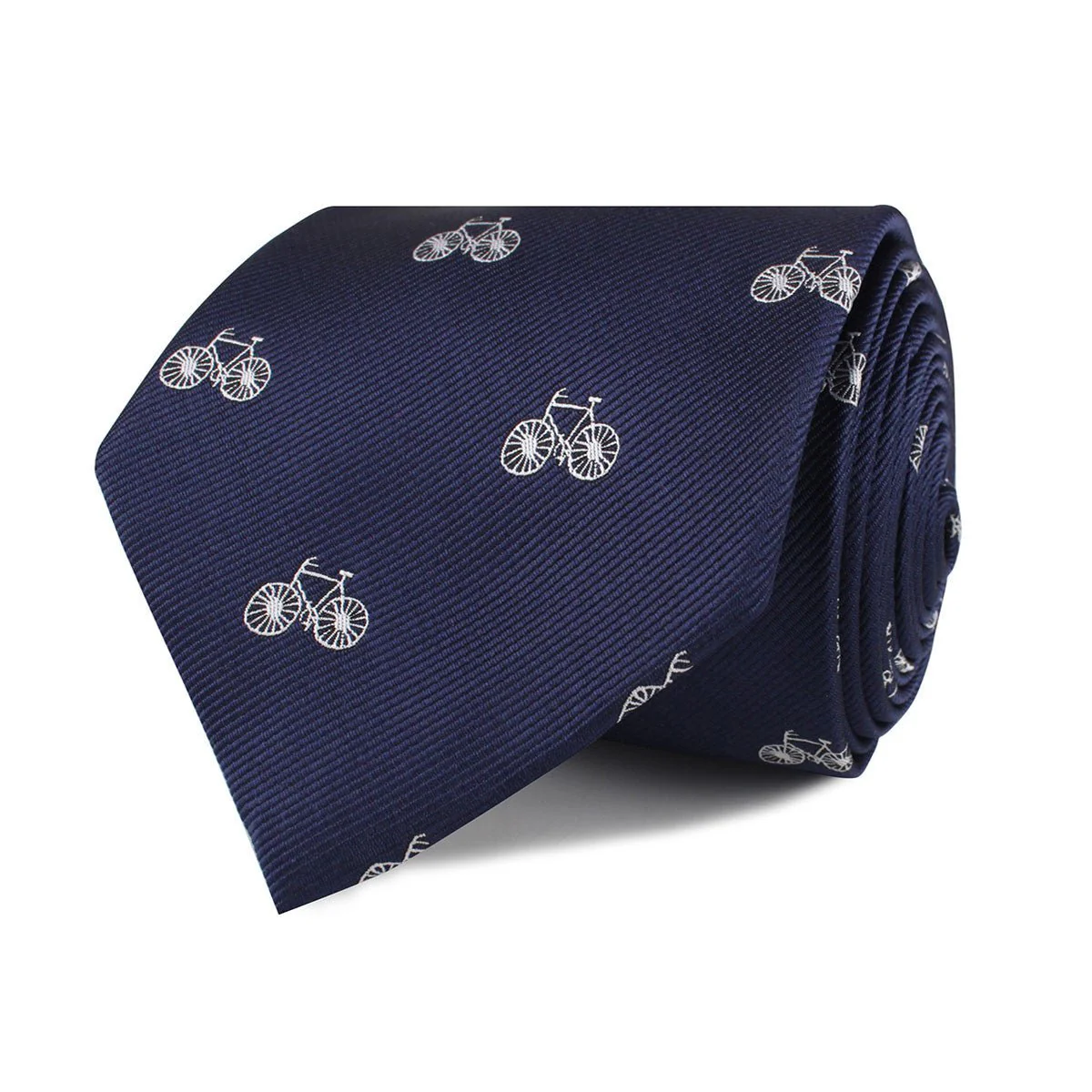 Navy Blue French Bicycle Necktie - Image 2