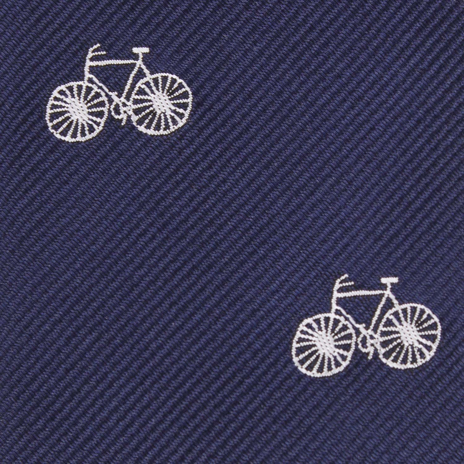 Navy Blue French Bicycle Self Tie Bow Tie - Image 4