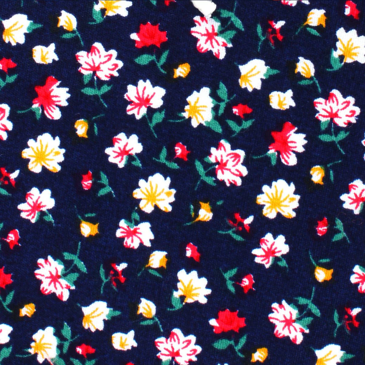 Navy Blue Liberty Floral Flower Skinny Tie - Image 3