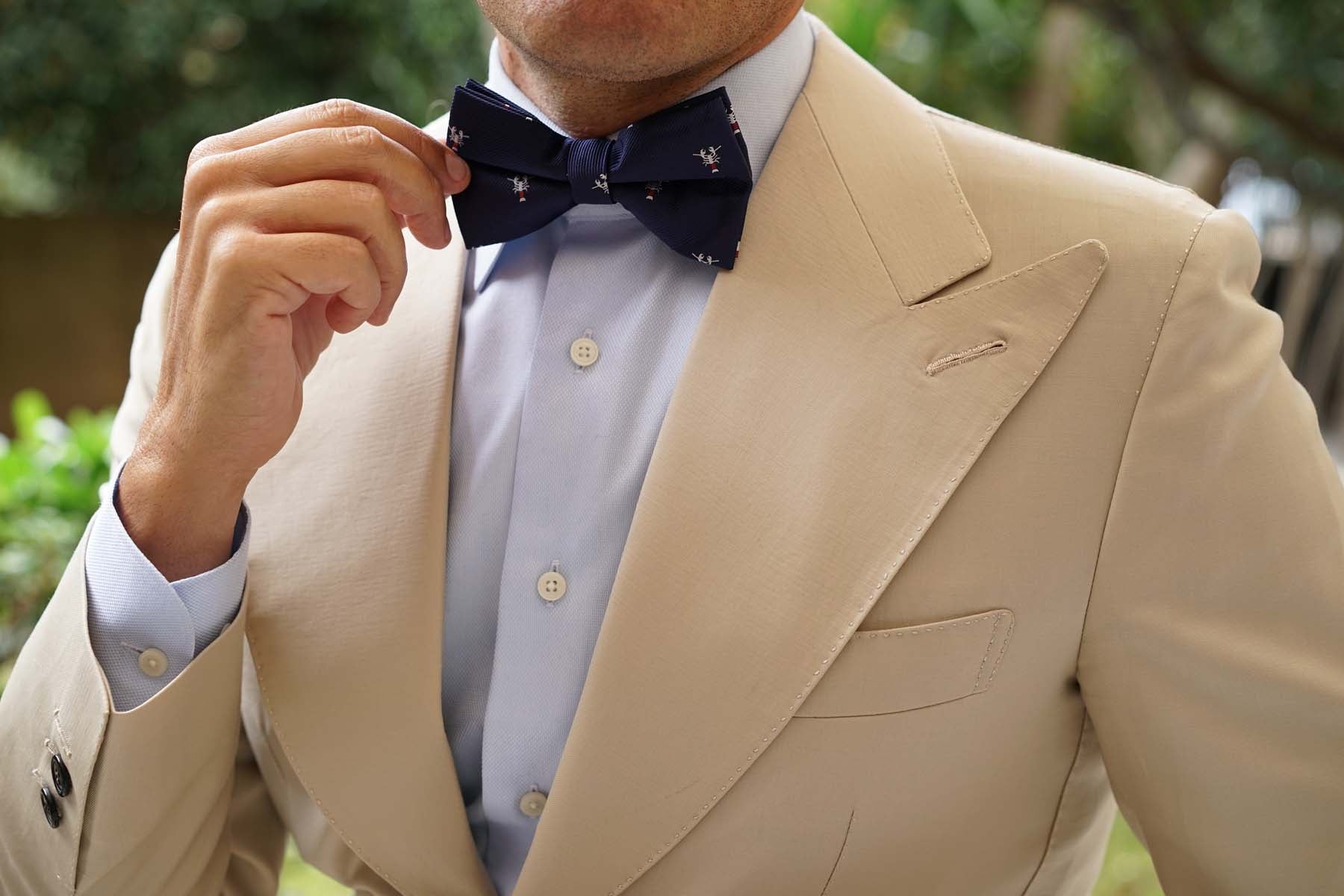 Navy Blue Lobster Bow Tie - Image 4