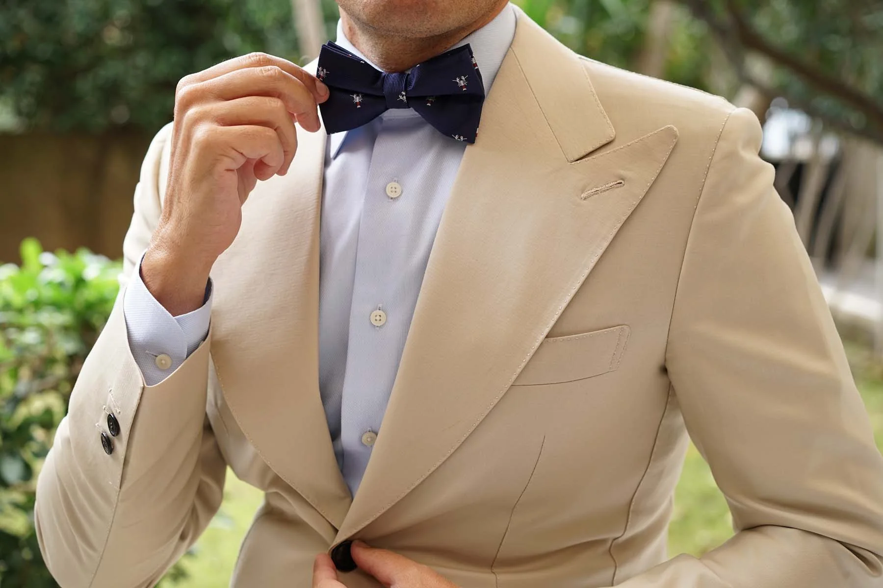 Navy Blue Lobster Bow Tie - Image 6