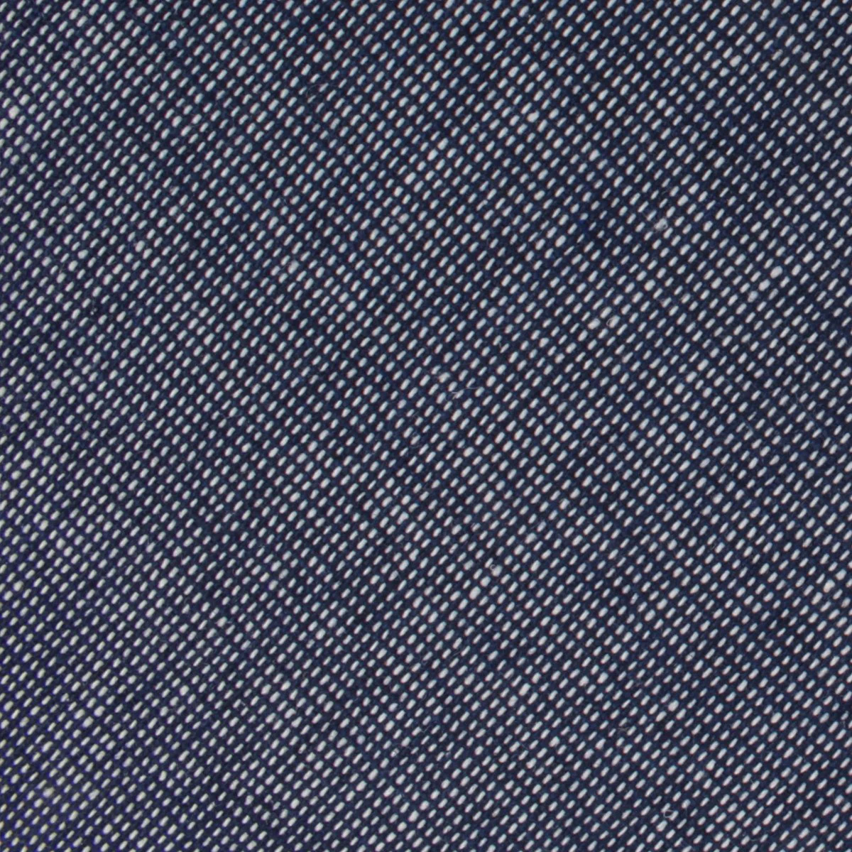 Navy Blue Needle Stitch Linen Necktie - Image 3
