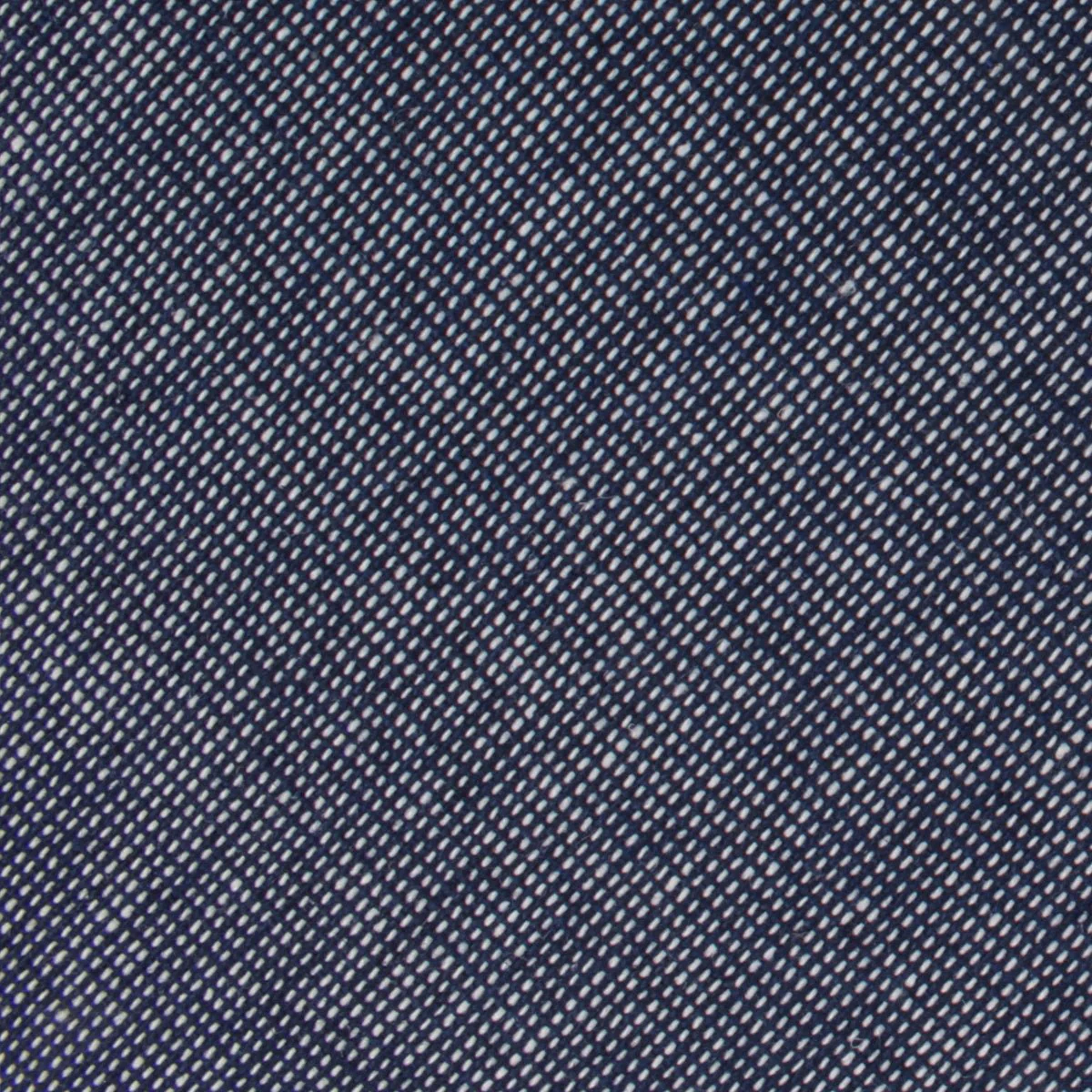 Navy Blue Needle Stitch Linen Pocket Square - Image 2
