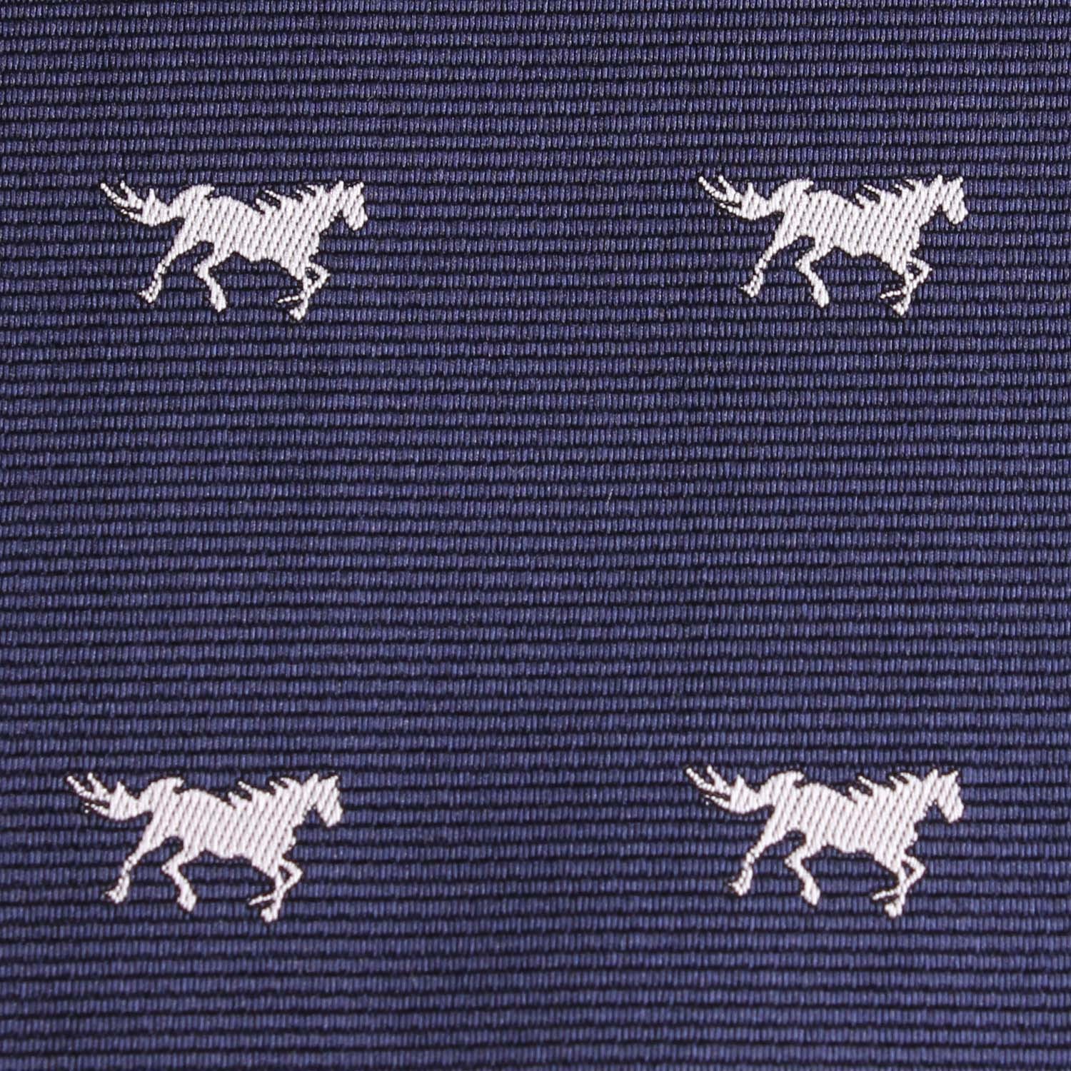 Navy Blue Race Horse Diamond Bow Tie - Image 2