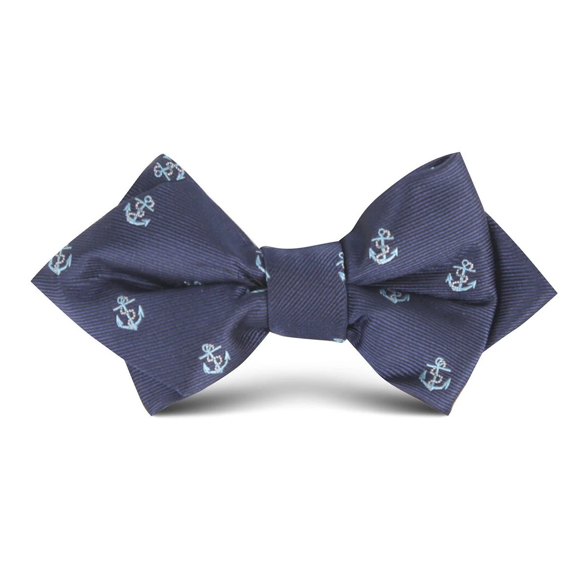 Navy Blue Sail Anchor Kids Diamond Bow Tie