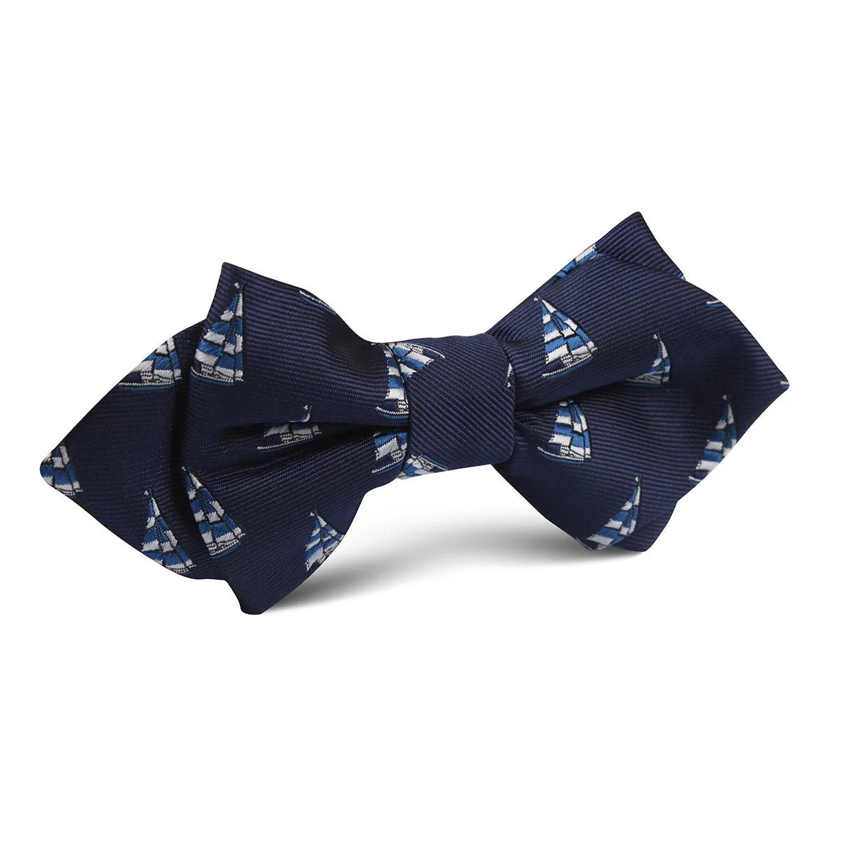 Navy Blue Sailor Boat Diamond Bow Tie - Image 7